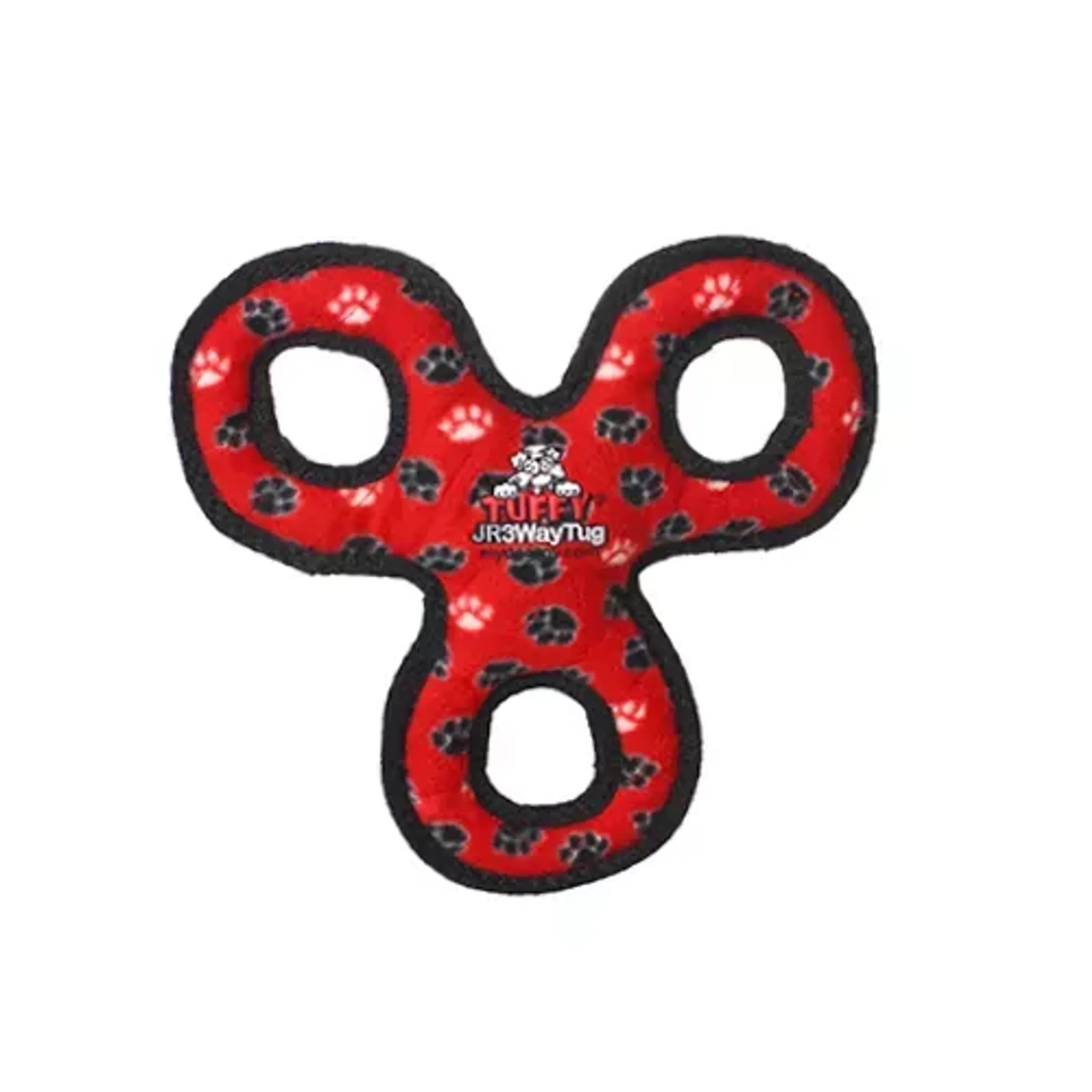Tuffy® Jr. 3-Way Tug Red Paw Prints