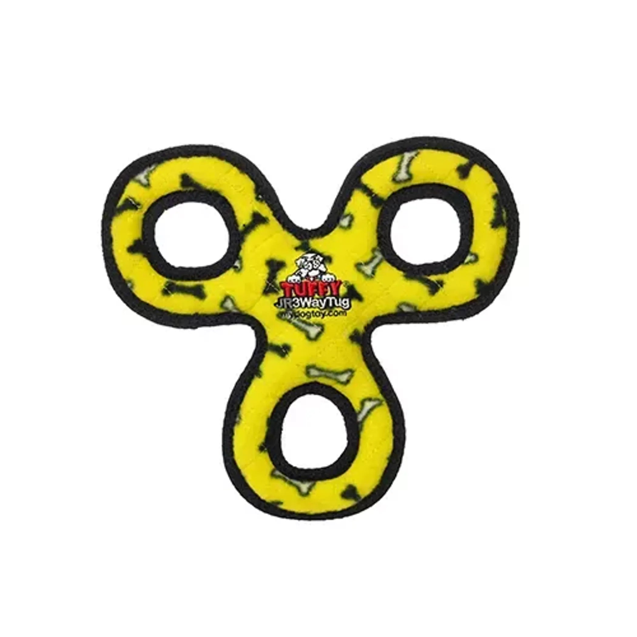 Tuffy® Jr. 3-Way Tug Yellow Bone Prints