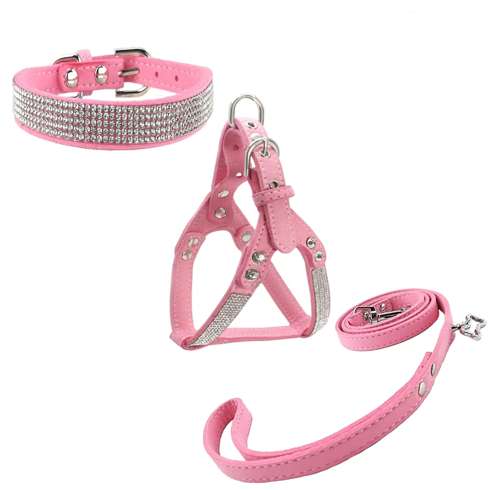 Fashion Dog Collar & Harness & Leash Set