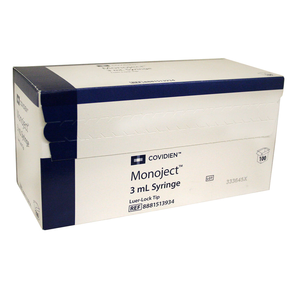 Rx Syringe  3cc LL  Monoject  100 Count