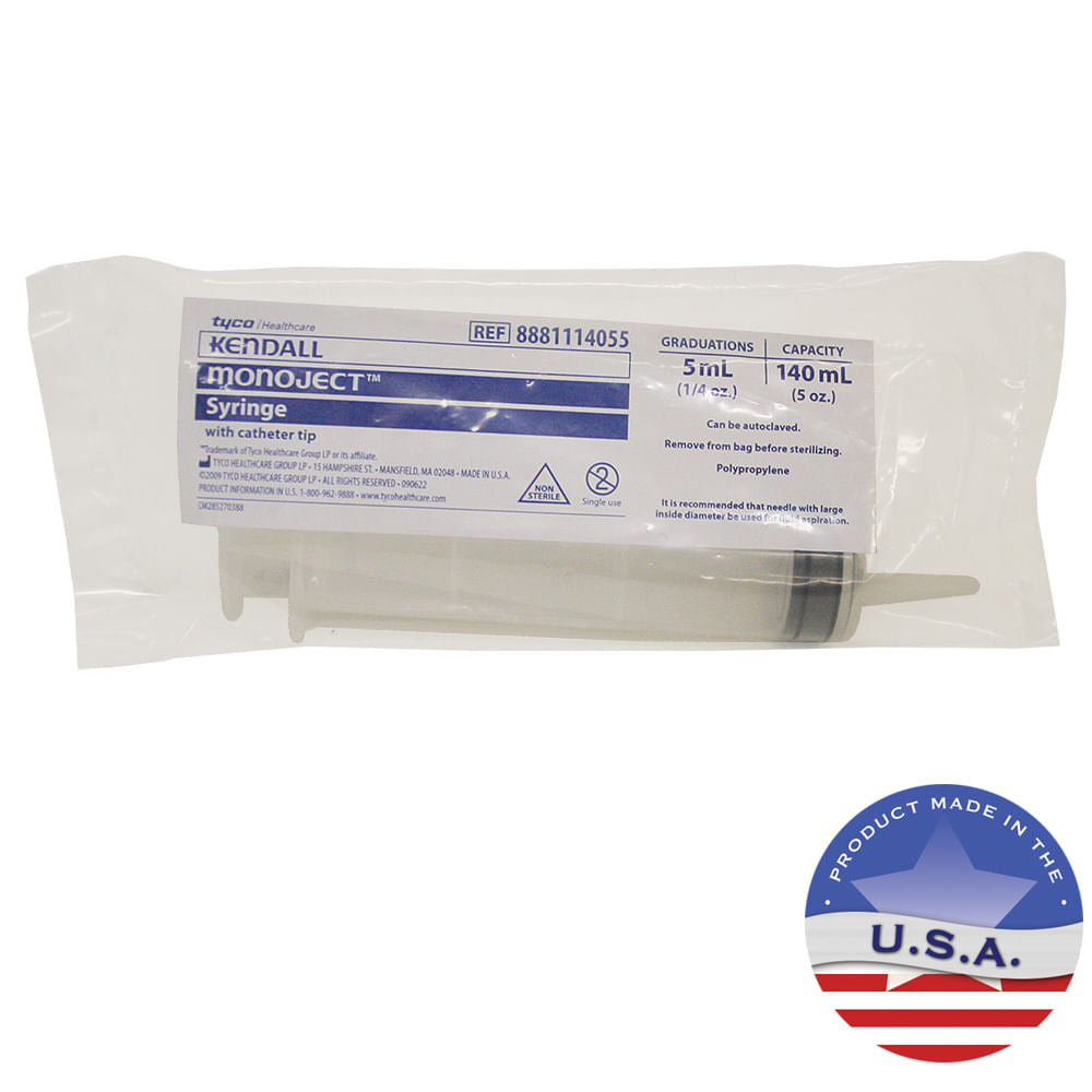 Rx Monoject Syringe  140 CC Catheter