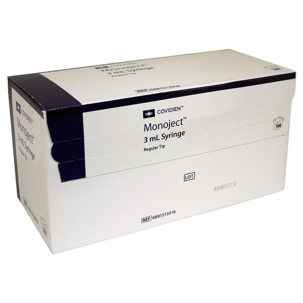 Rx Syringe 3cc LS Monoject 100 Count