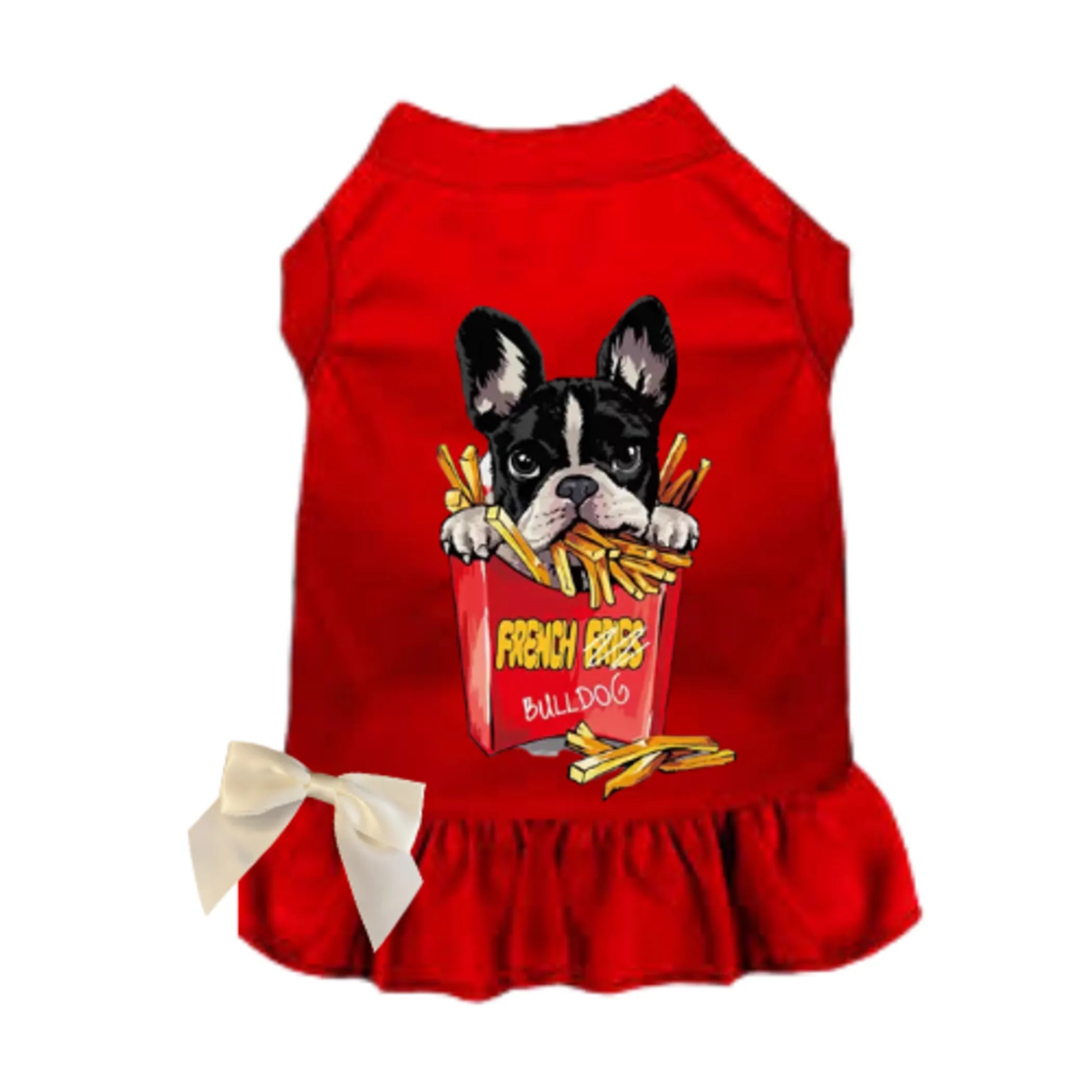 Frenchie Fries Dog Tee or Dress