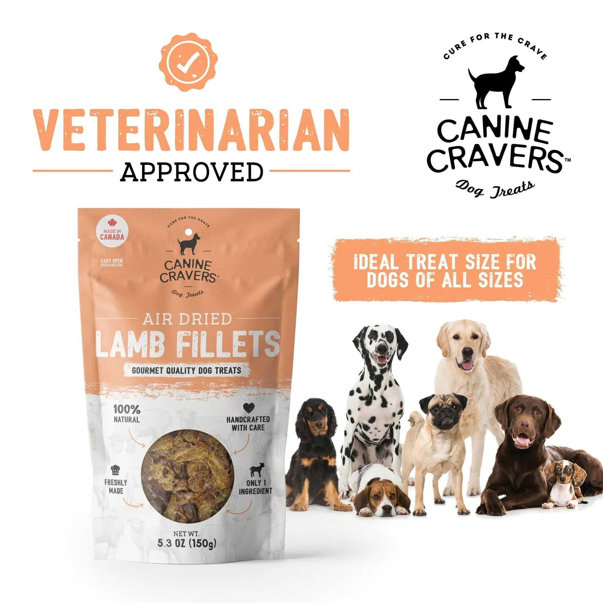 Canine Cravers Air-Dried Lamb Fillets