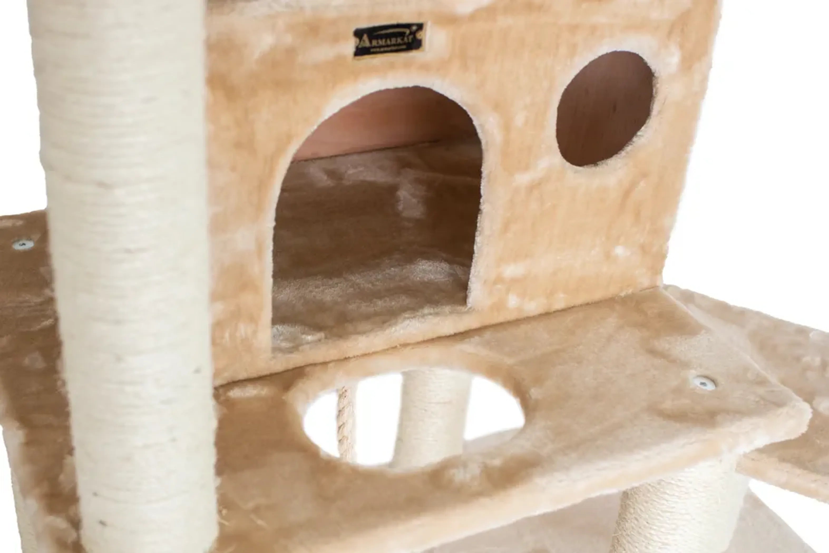 Armarkat Real Wood 72" Beige Cat Tree Scratching Post A7202