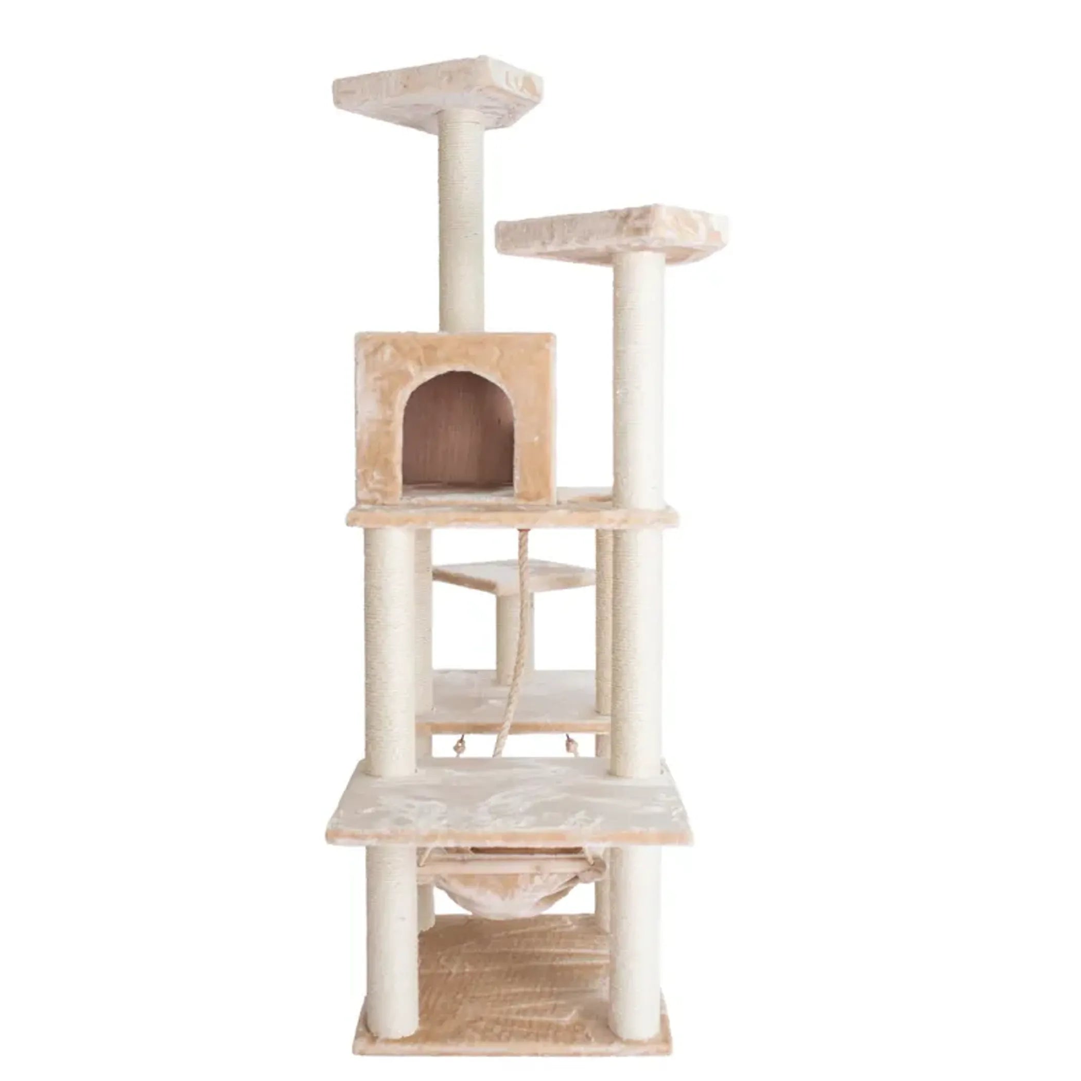 Armarkat Real Wood 72" Beige Cat Tree Scratching Post A7202