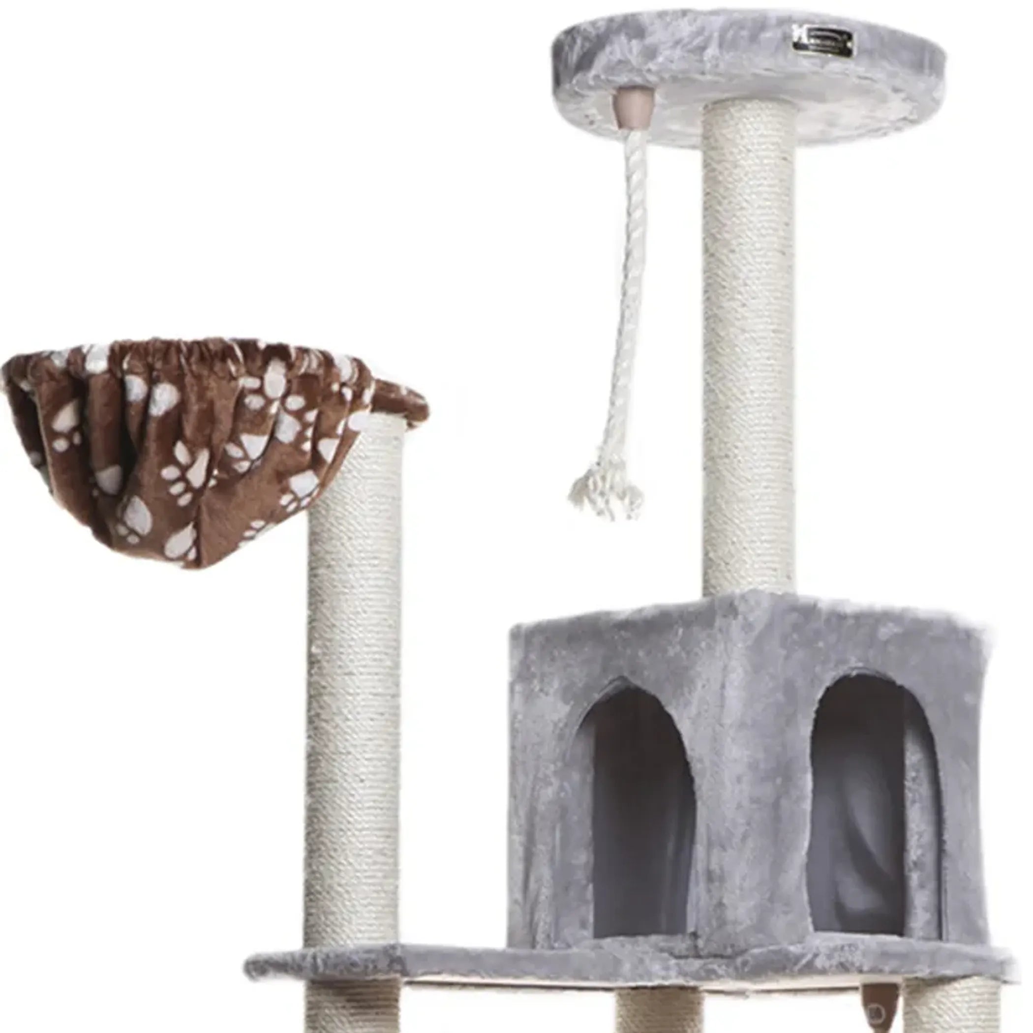 Armarkat® Real Wood Cat Climber Play House with Condo, Hammock & Basket