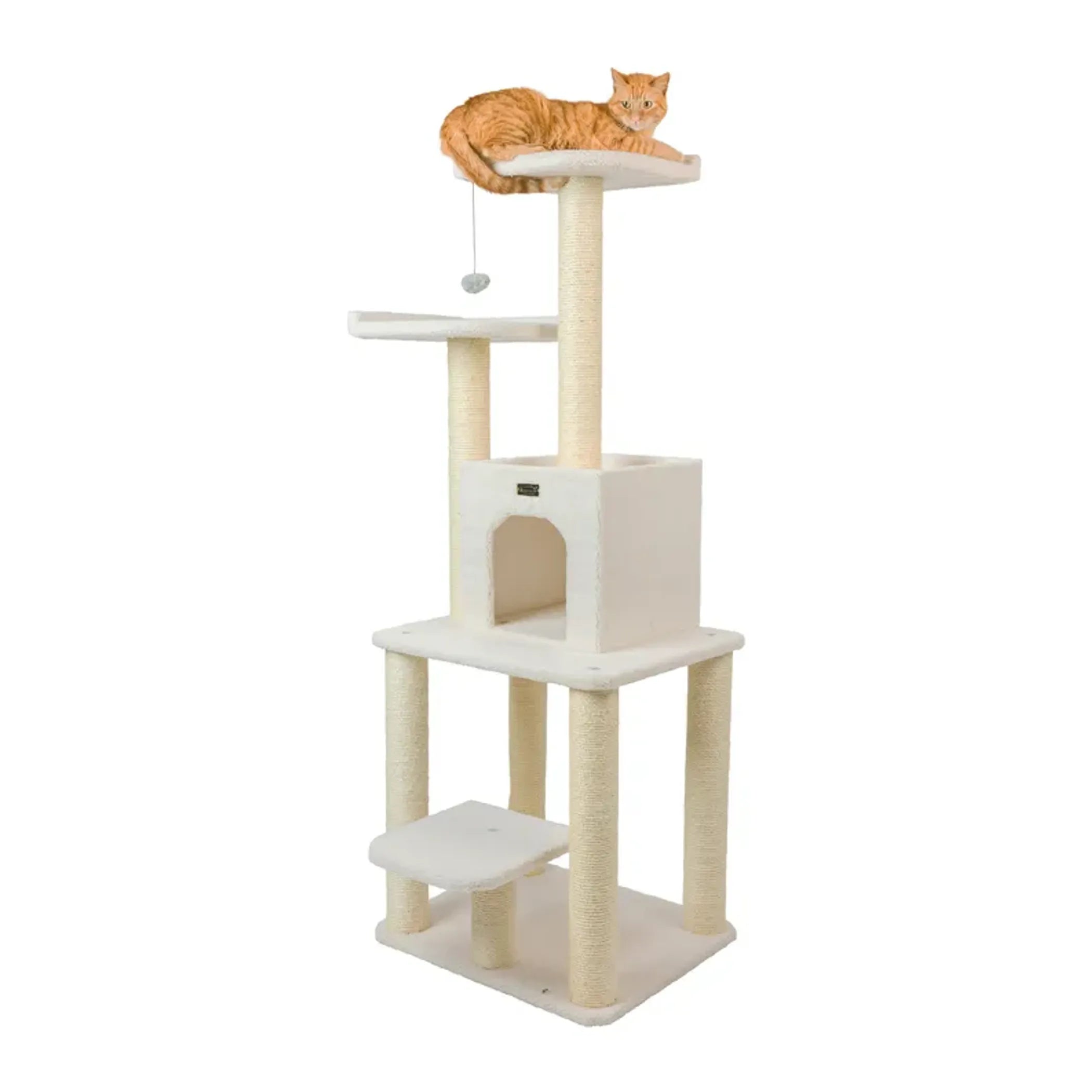 Real Wood Classic Cat Tree Five Levels Cat Condo
