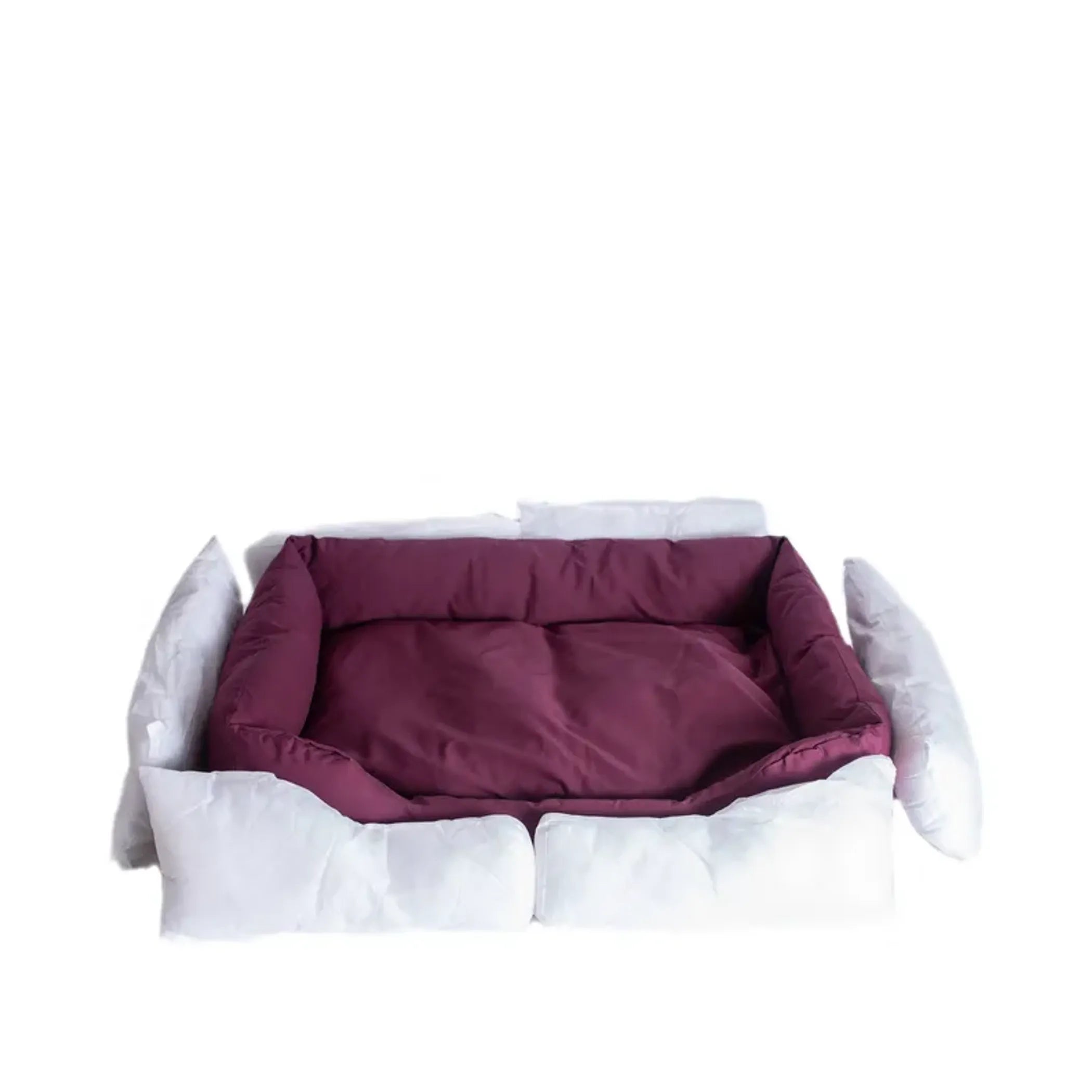 Bolstered Dog Bed – Burgundy by Armarkat