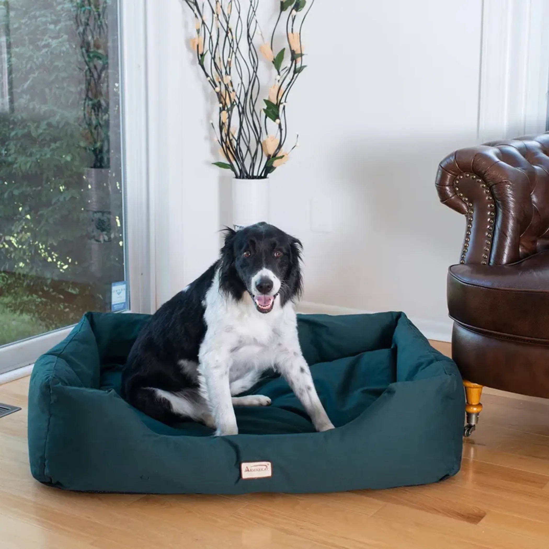 Armarkat Bolstered Dog Bed, Anti-Slip Pet Bed