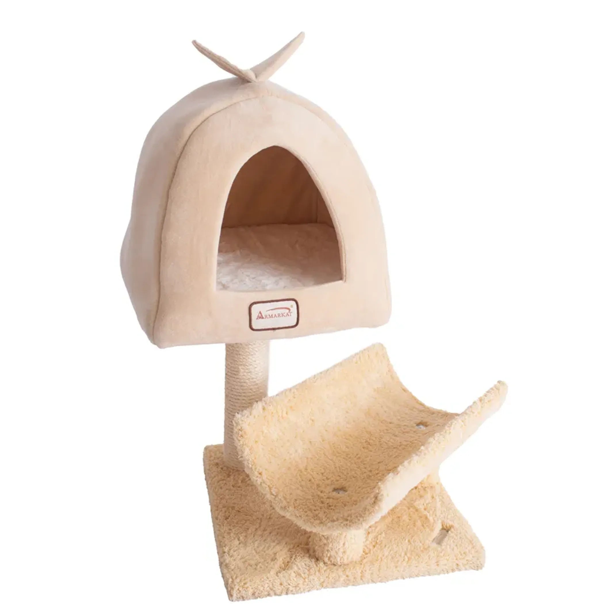 Armarkat X3007 Cat Condo Real Wood Cat Scratching Post
