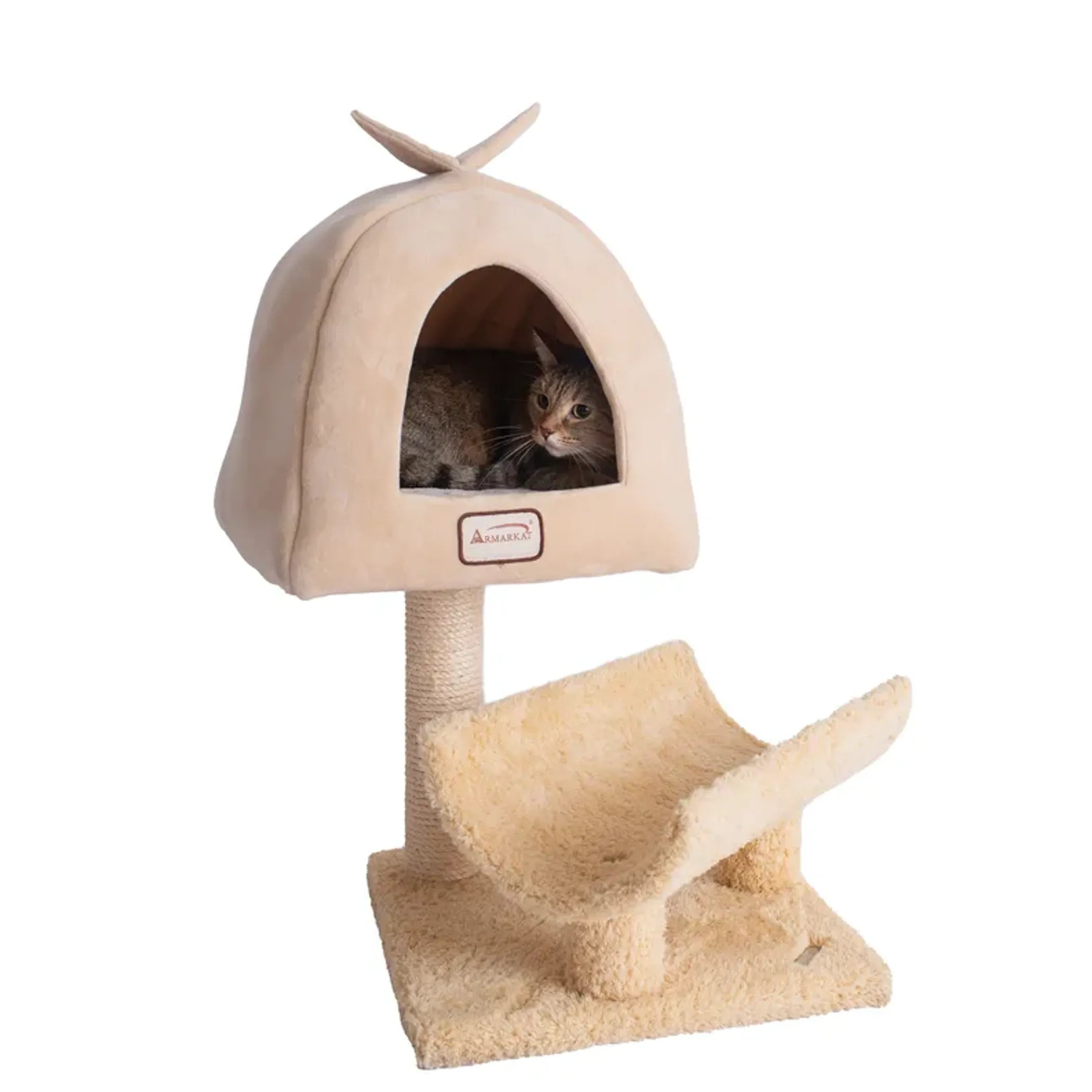 Armarkat X3007 Cat Condo Real Wood Cat Scratching Post