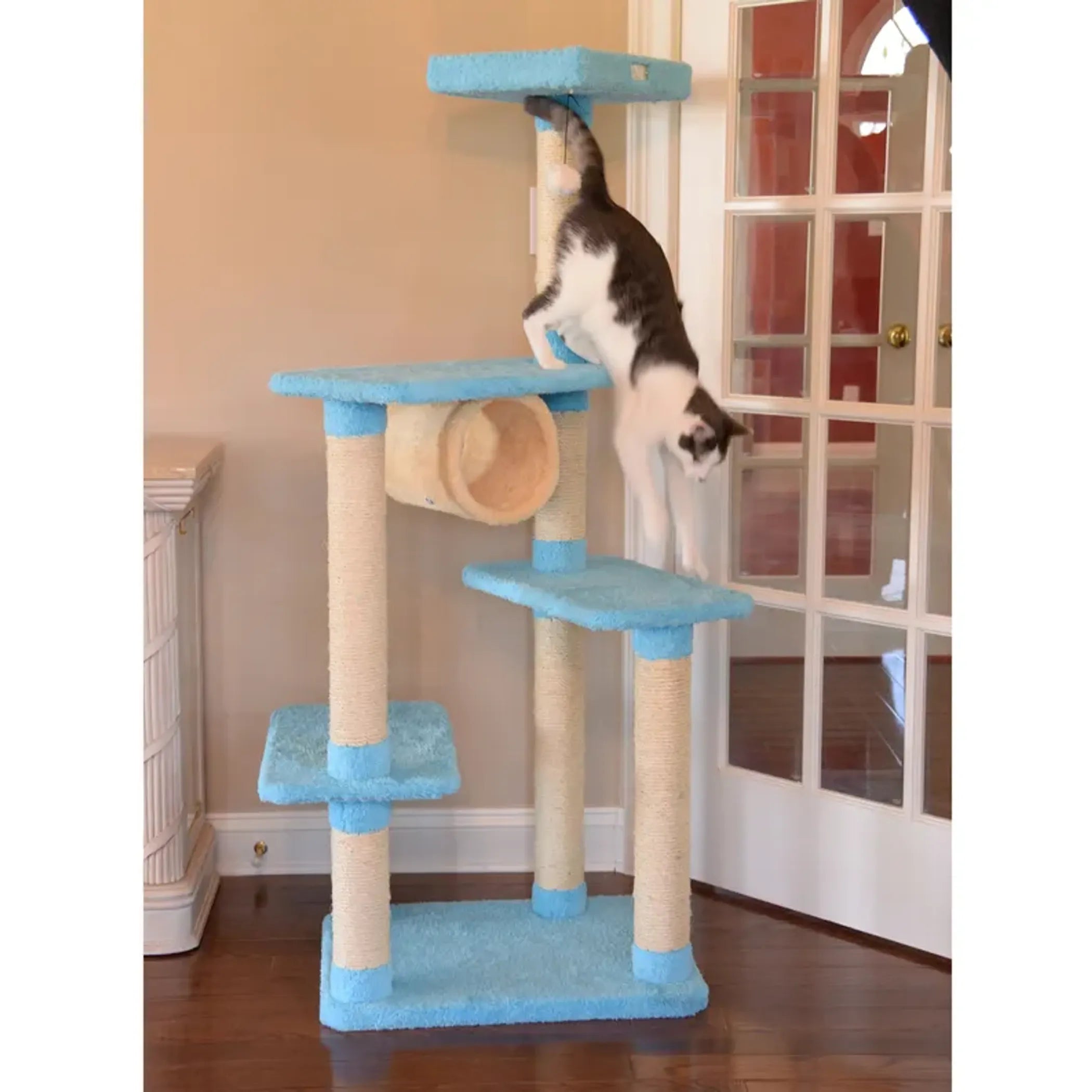Armarkat® Cat Climber, Real Wood Cat Jungle Tree Skyblue