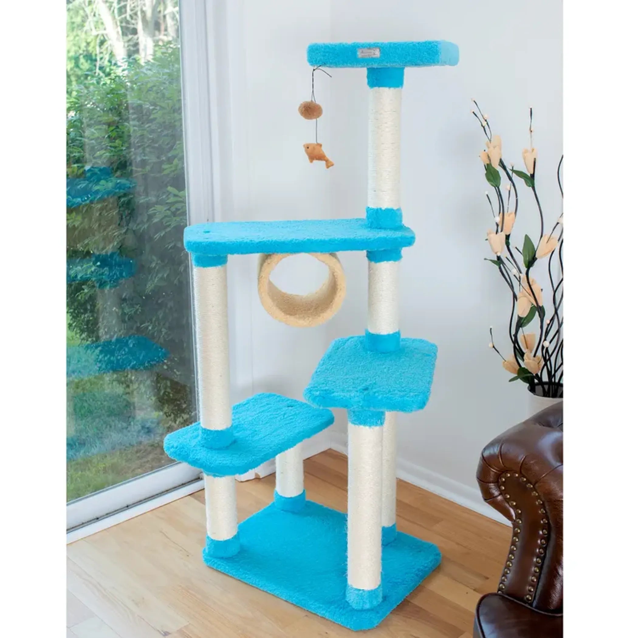Armarkat® Cat Climber, Real Wood Cat Jungle Tree Skyblue