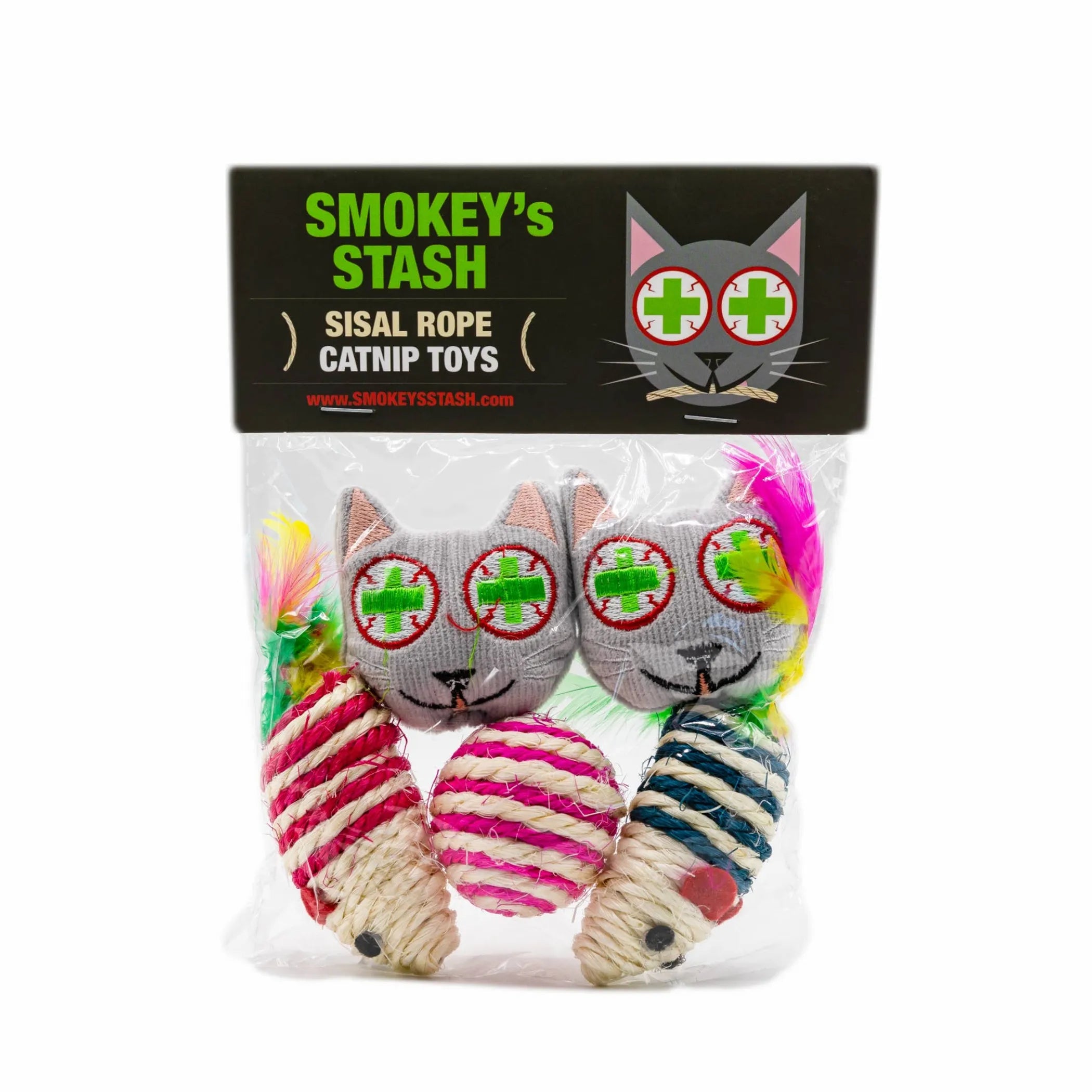 Smokey’s Stash Catnip Toys & Sisal Mice