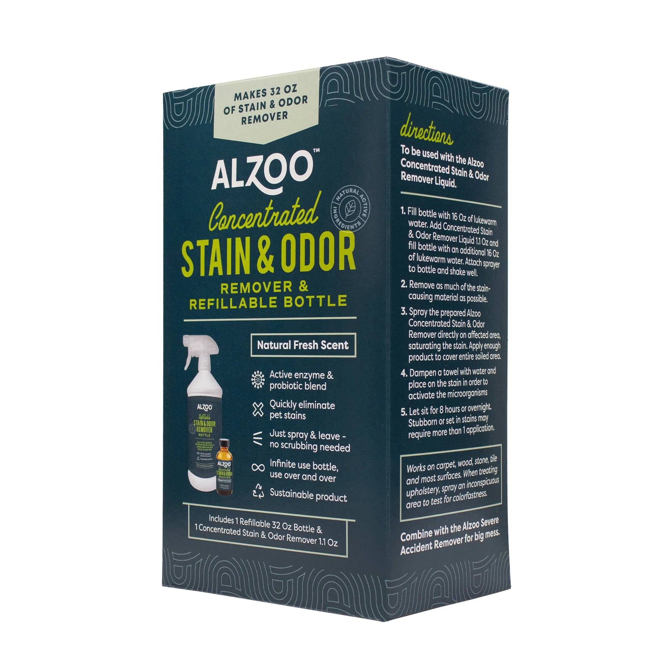 ALZOO Concentrated Stain &amp; Odor Remover Kit