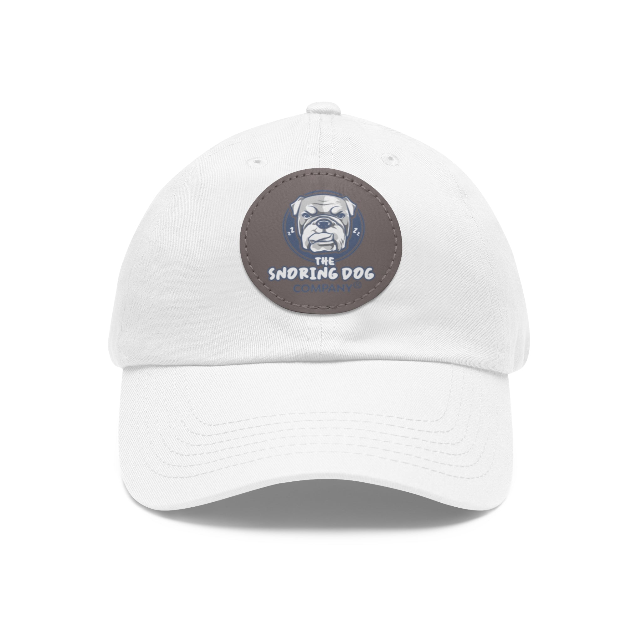 The Snoring Dog Company® Dad Hat with Leather Patch - Casual Wear for Dog Lovers