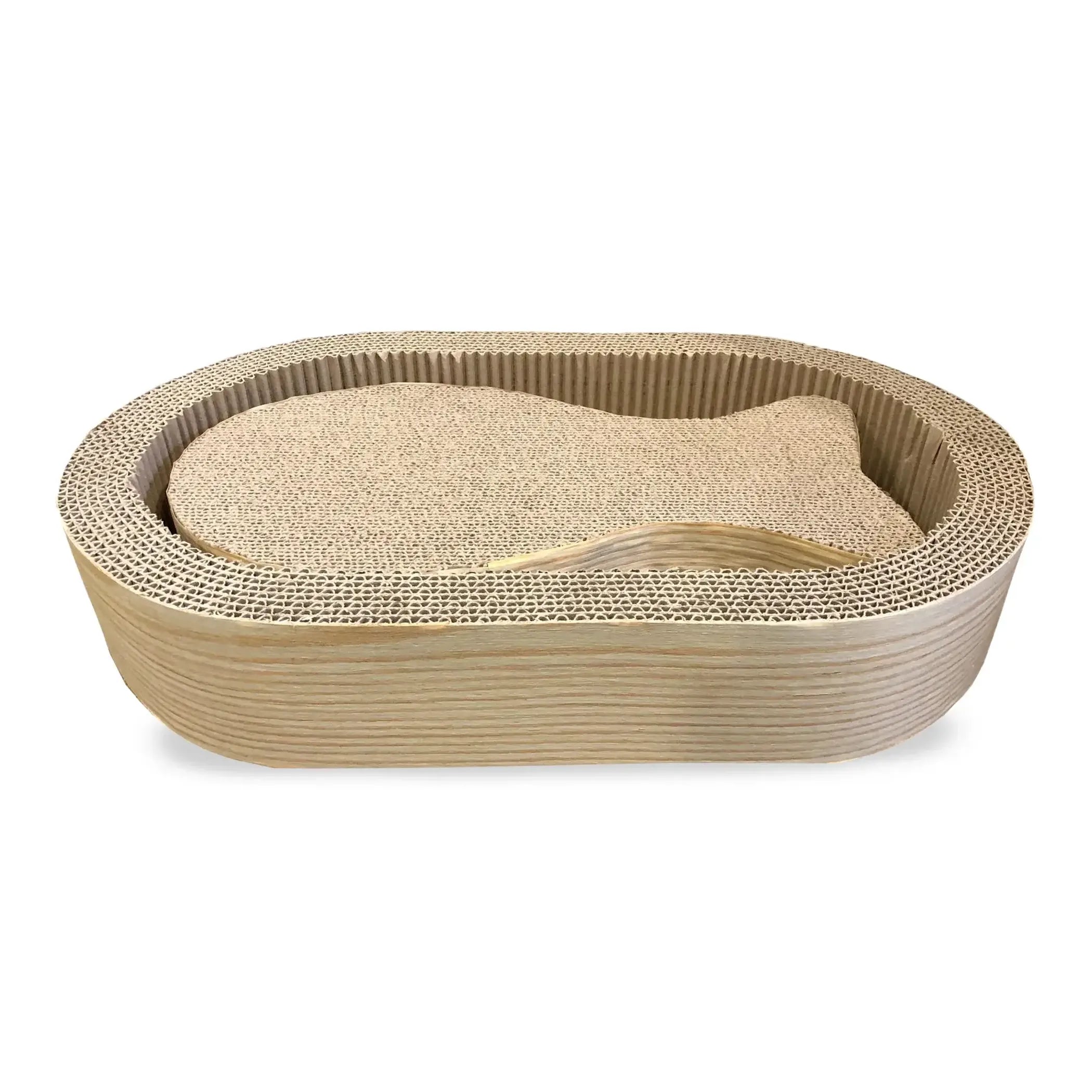 NANDOG Cat Scratcher Two Piece Oval with Inner Fish