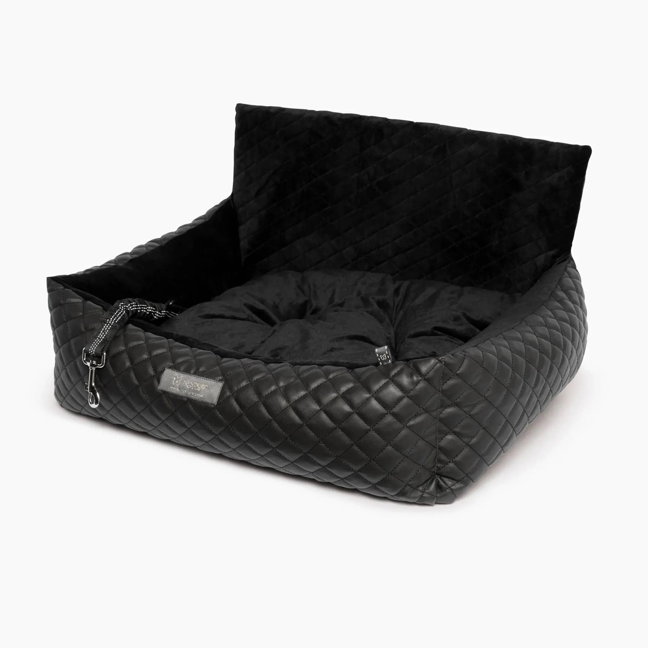 Nandog & Large Black Vegan Leather Car Seat