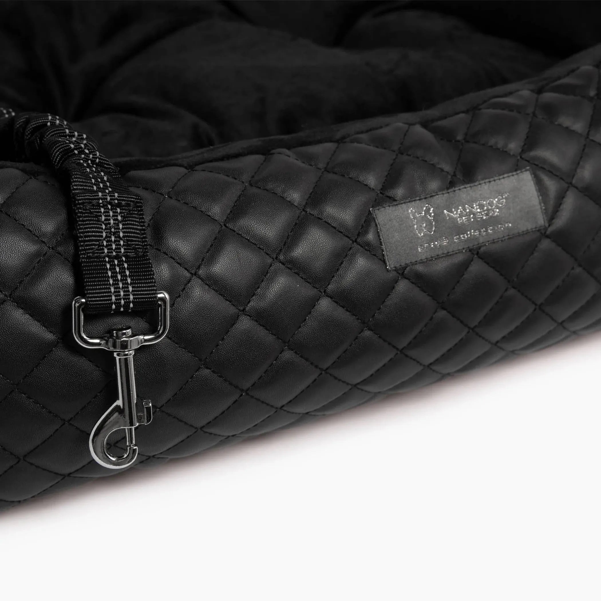 Nandog & Large Black Vegan Leather Car Seat