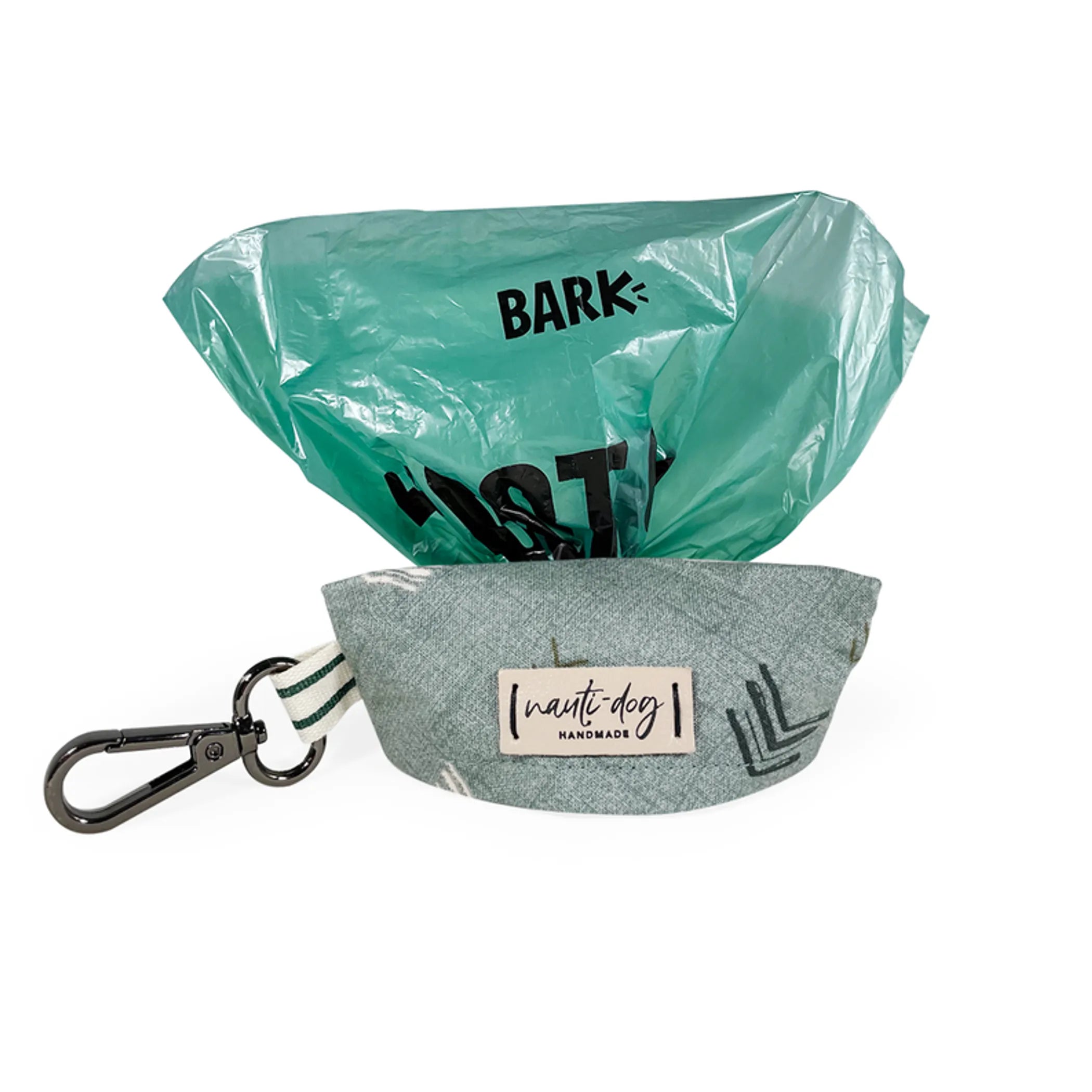 Wayfarer Sage Primitive Chevron Dog Waste Bag Dispenser
