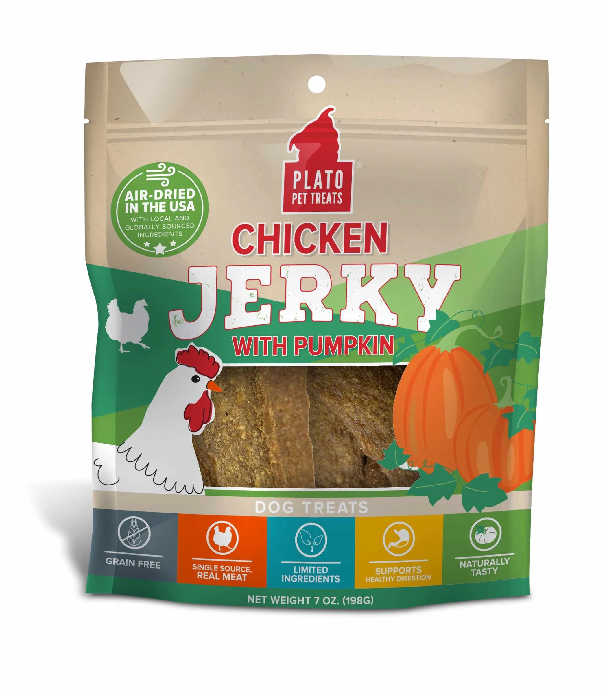 Plato Chicken Jerky with Pumpkin