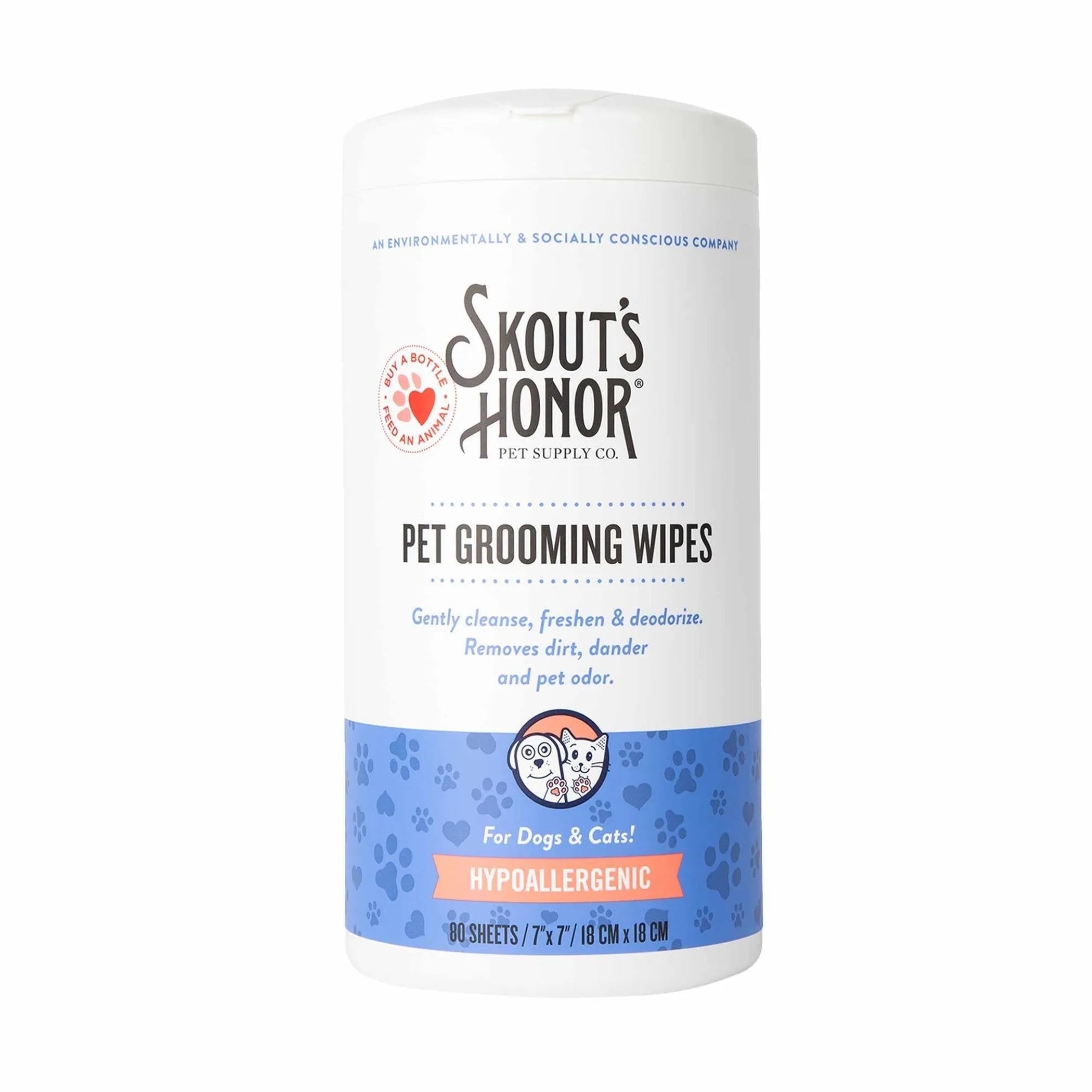 Skout's Honor Pet Grooming Wipes, 80 Ct.
