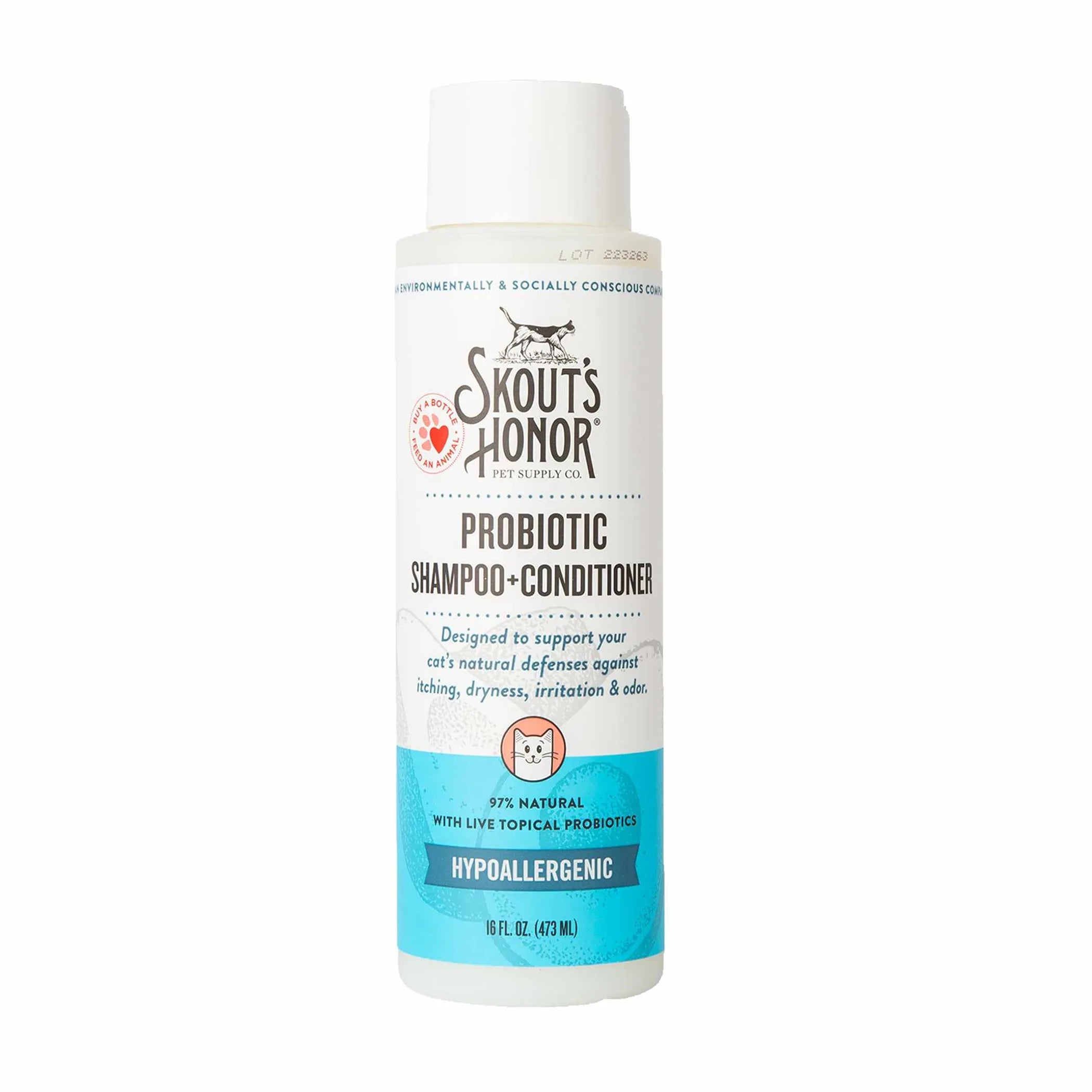 Skout’s Honor Cat Hypoallergenic & Probiotic Shampoo + Conditioner