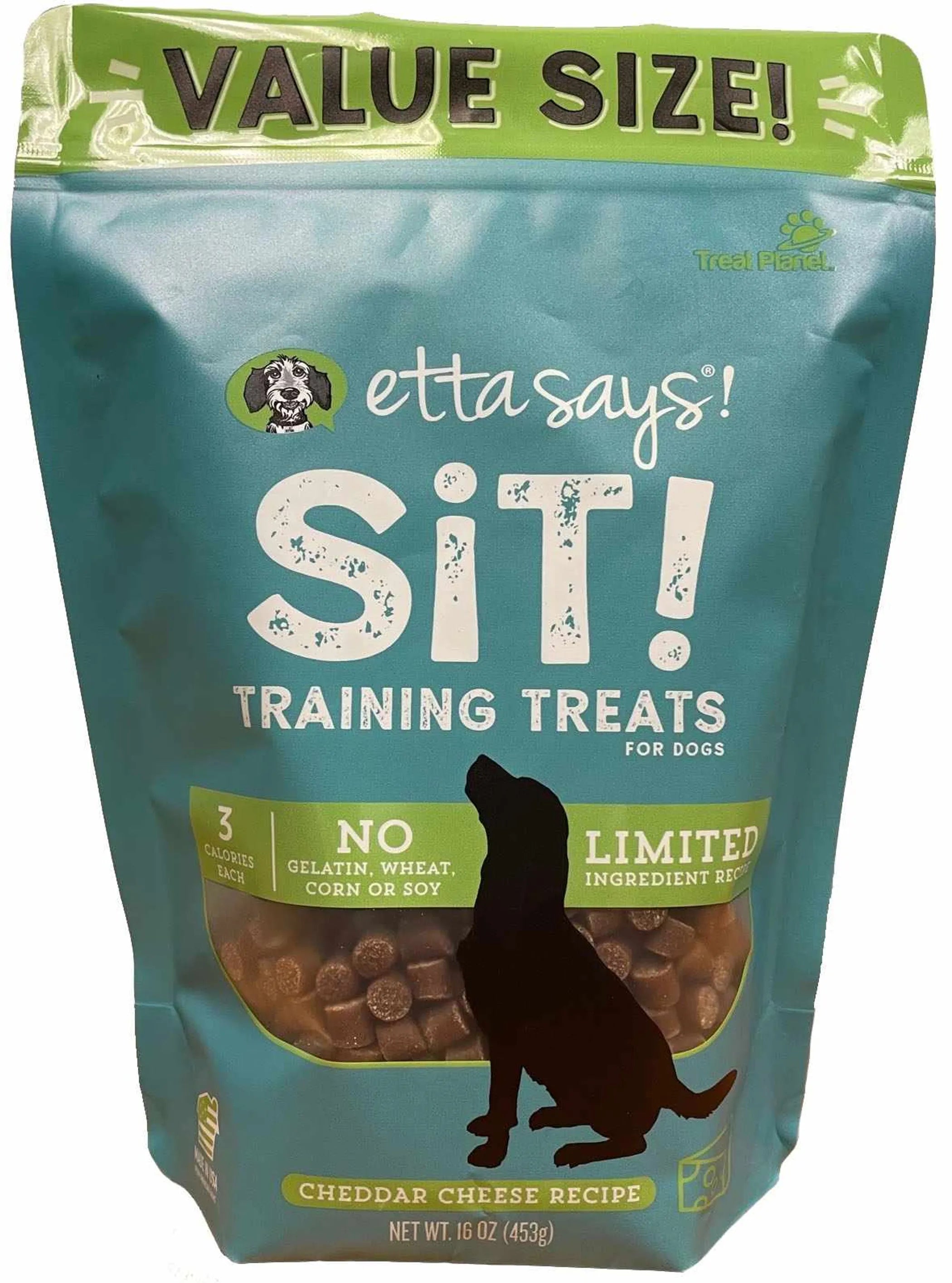 Etta Says! Sit! Dog Training Treats Cheese Recipe Value Bag