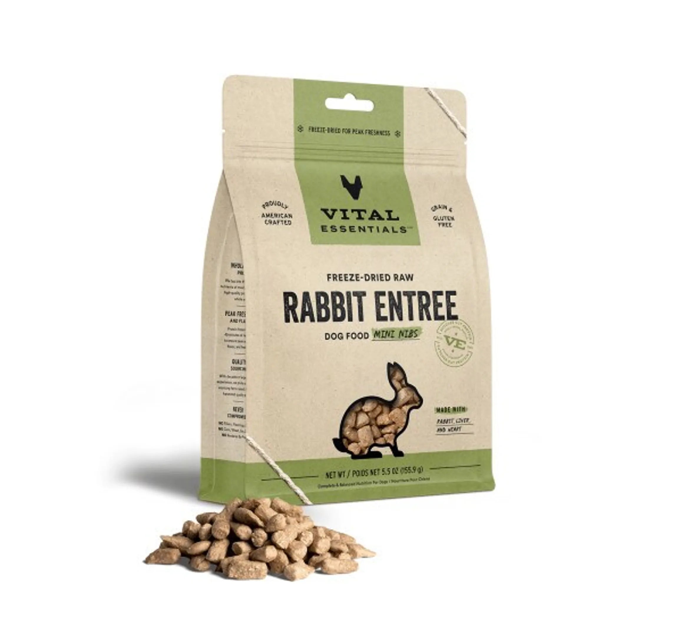 Vital Essentials® Freeze-Dried Raw Rabbit Entree Dog Food Mini Nibs