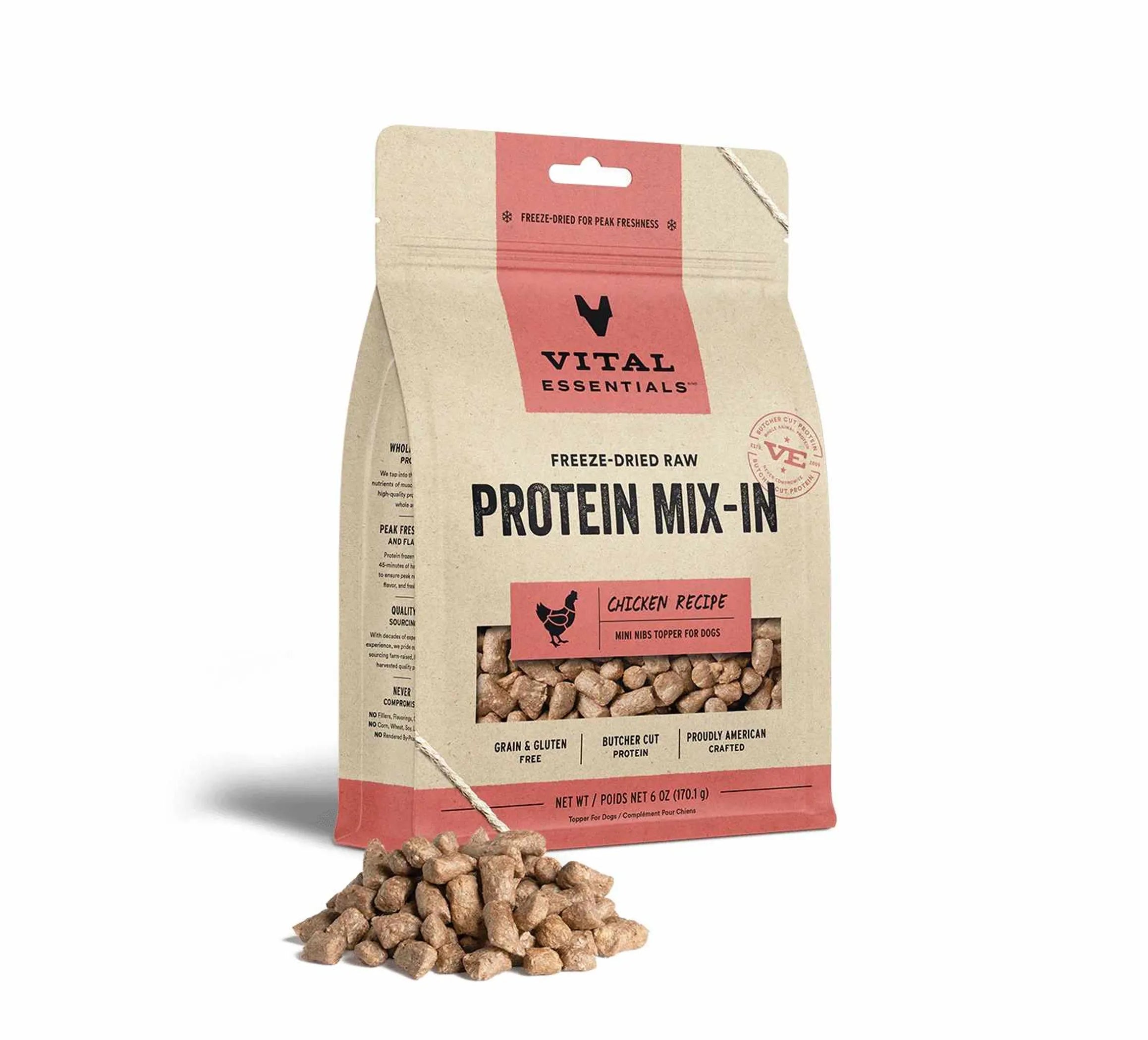 Vital Essentials® Freeze-Dried Raw Chicken Protein Mix-In Meal Topper for Dogs