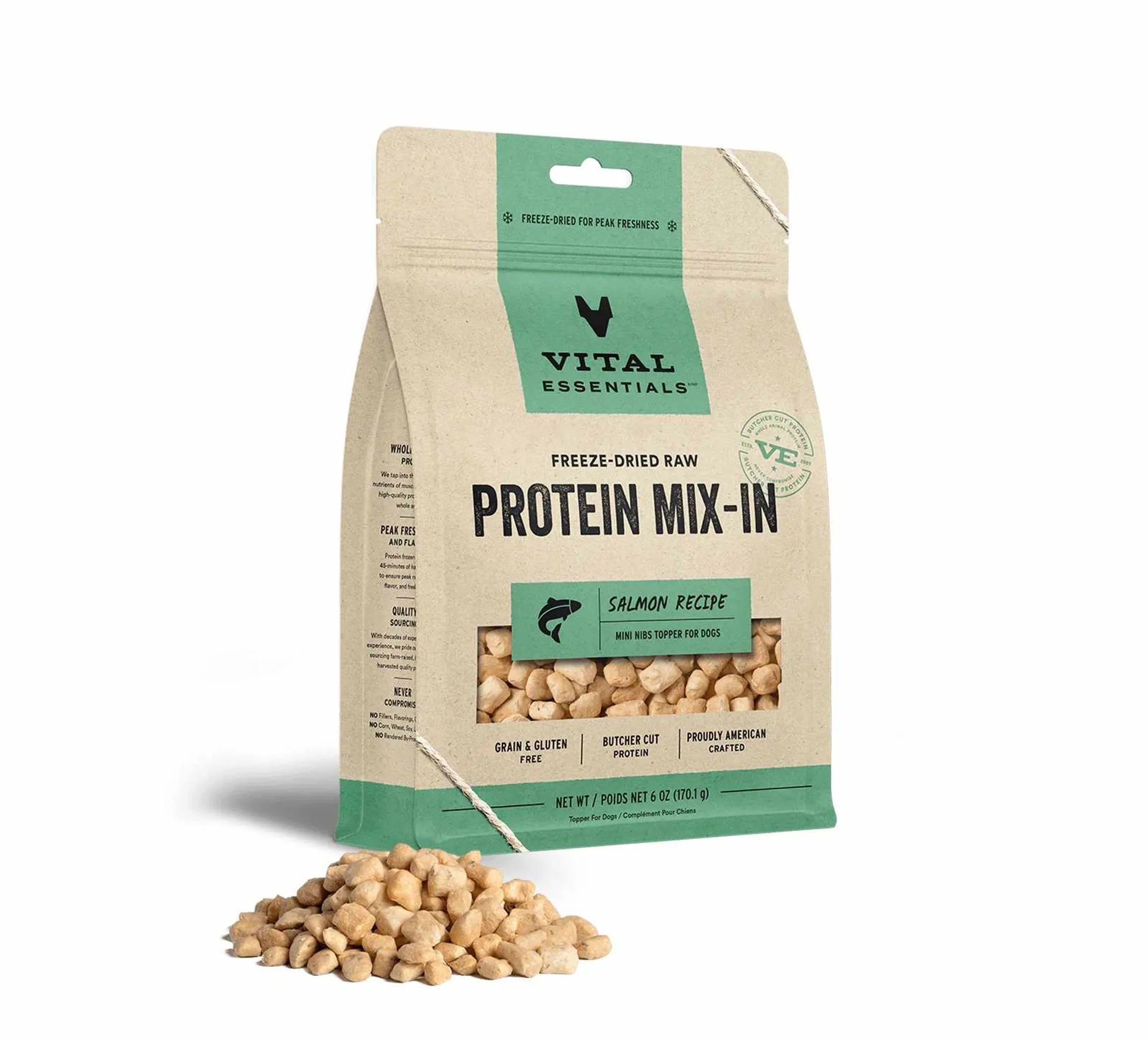 Vital Essentials® Freeze-Dried Raw Salmon Protein Mix-In Meal Topper for Dogs