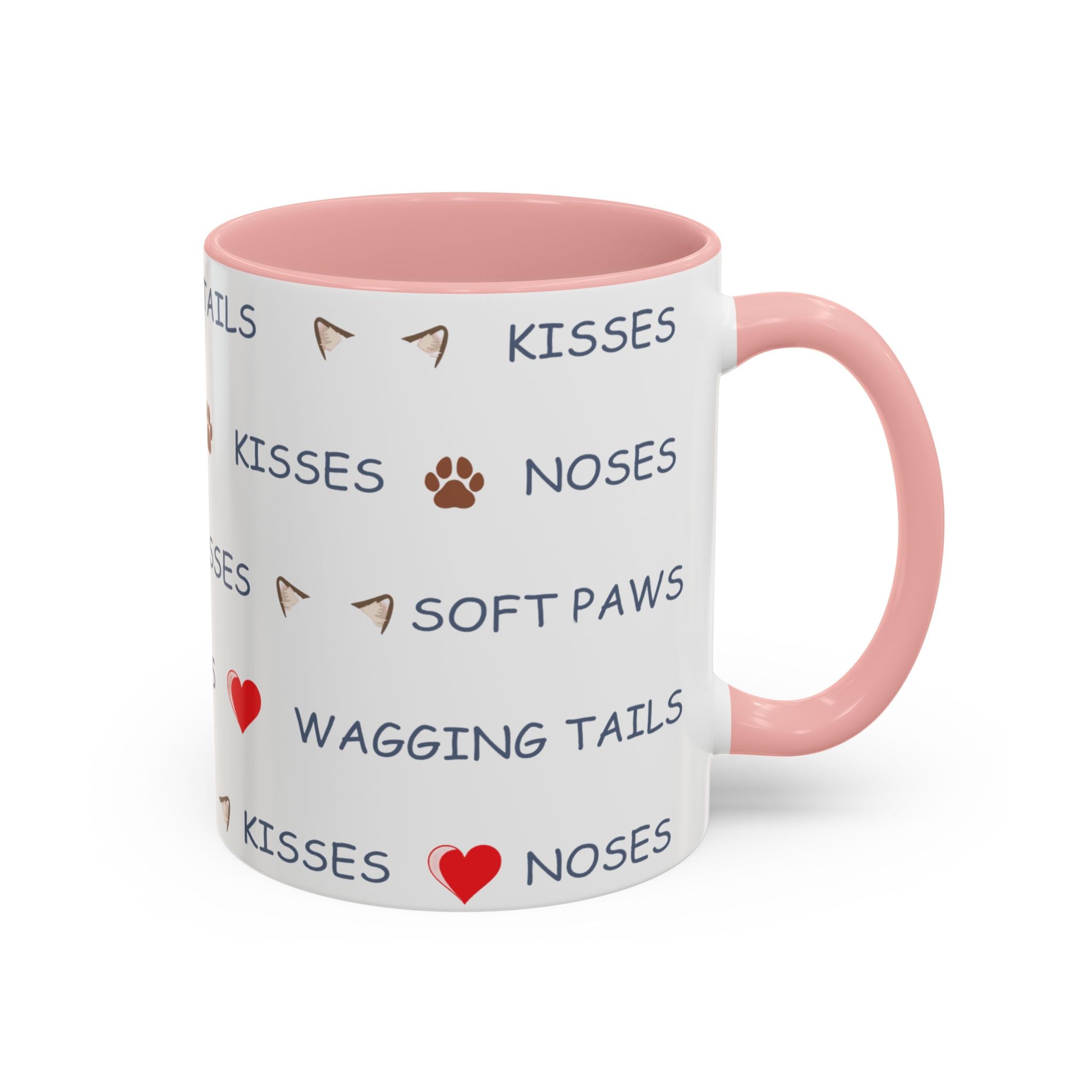 Warm & Fuzzy Pet Lover Collection - Wagging Tails & Kisses Design Mug