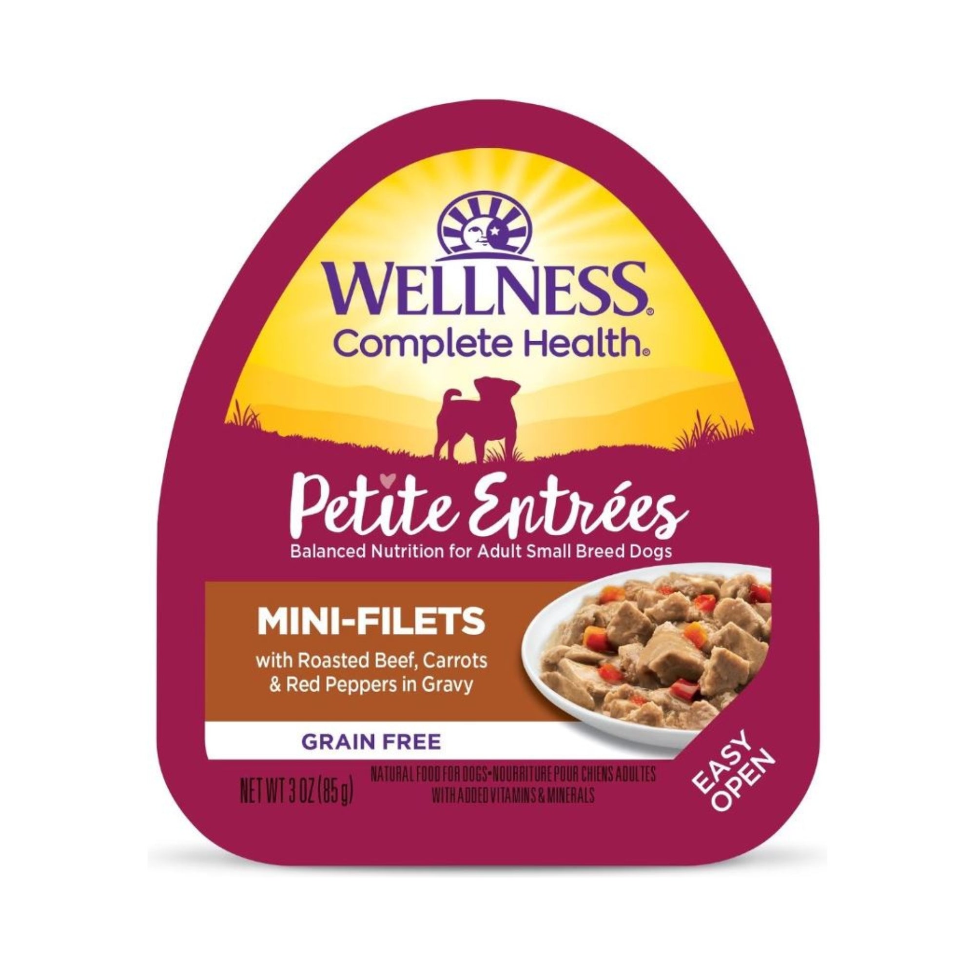 Wellness Complete Health Petite EntrÃ©es Mini Fillet Roast Beef Carrot Red Pepper 3oz. (Case of 12)