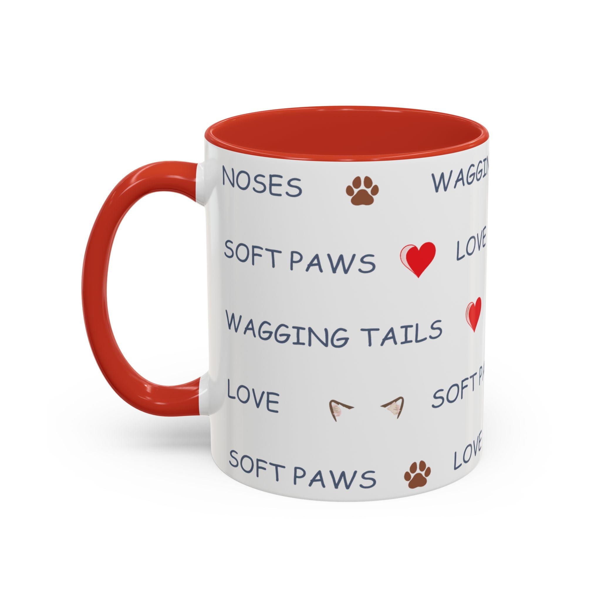 Warm & Fuzzy Pet Lover Collection - Wagging Tails & Kisses Design Mug