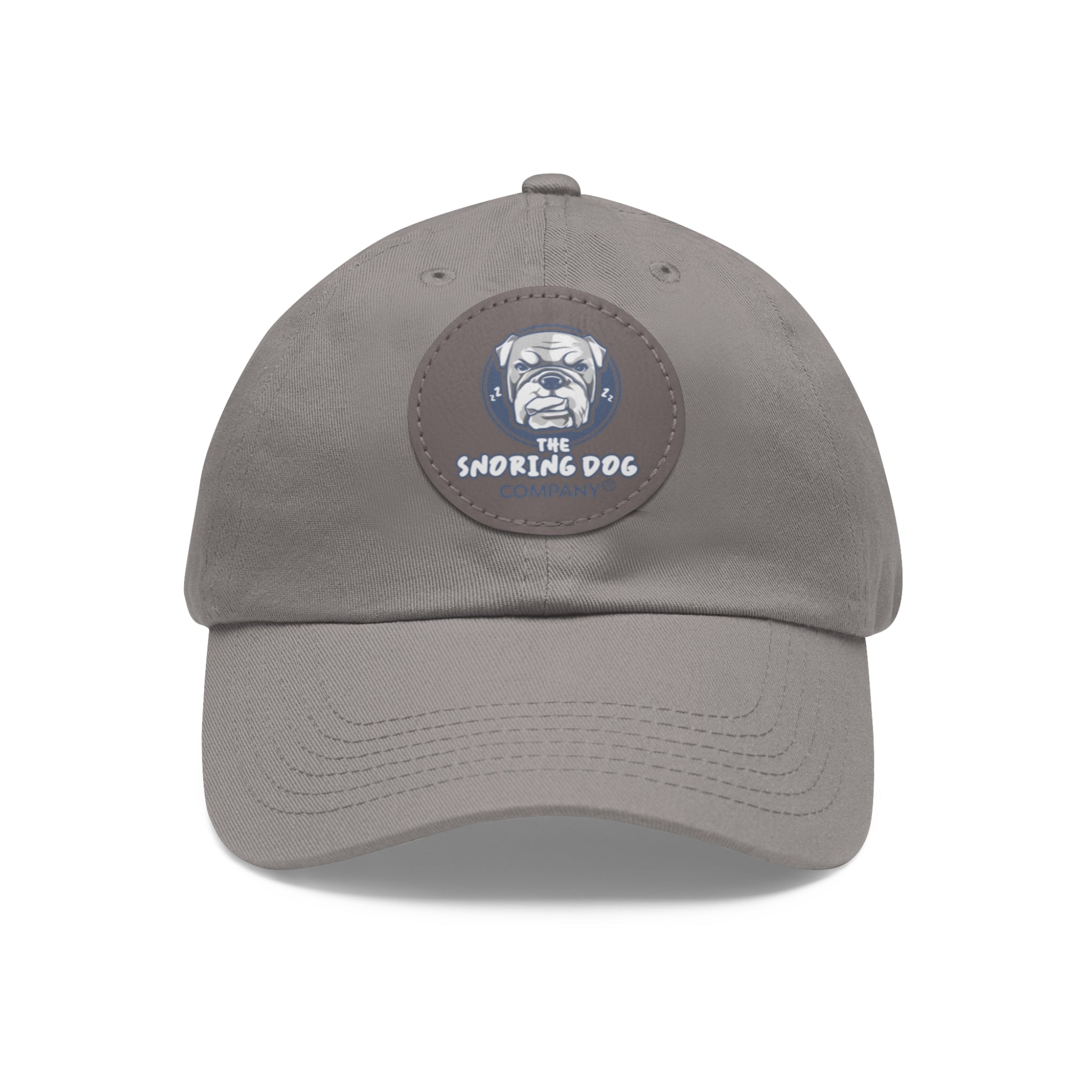 The Snoring Dog Company® Dad Hat with Leather Patch - Casual Wear for Dog Lovers