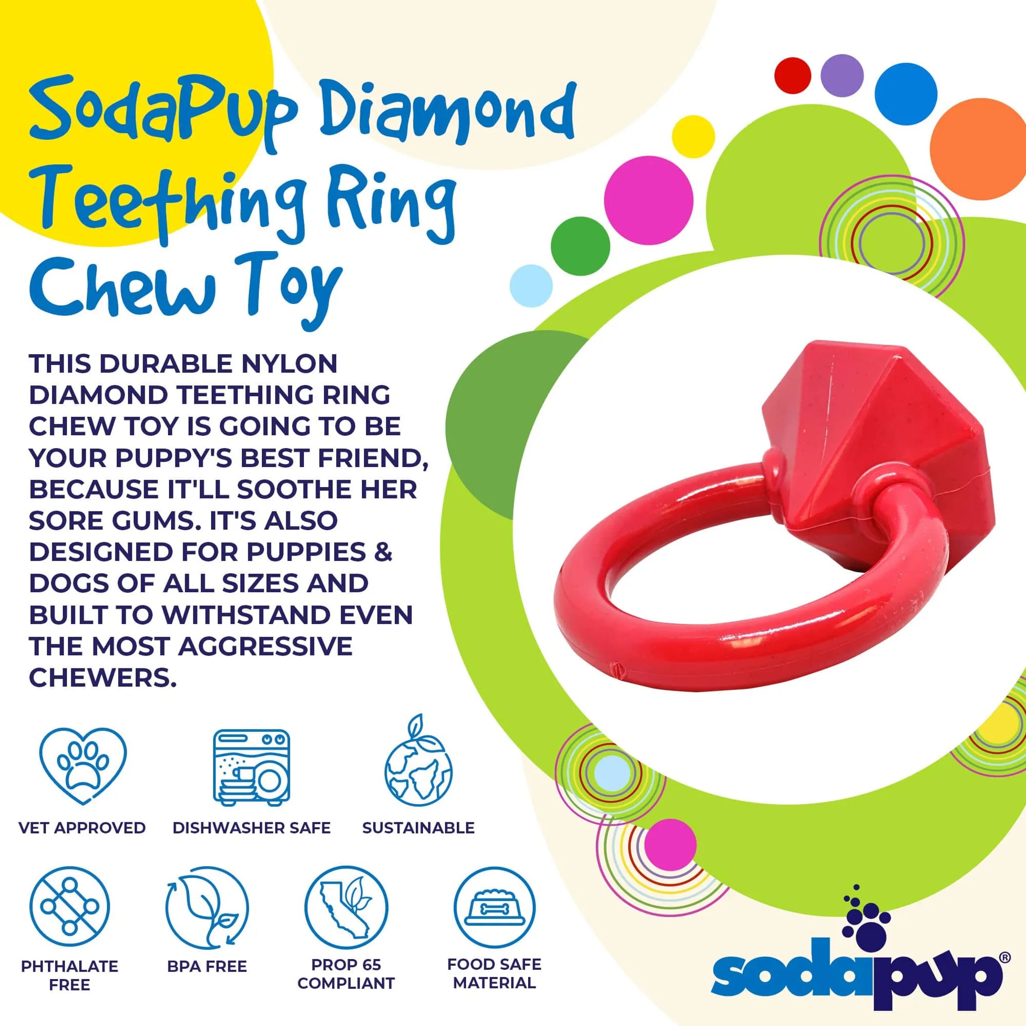 Diamond Teething Ring Toy