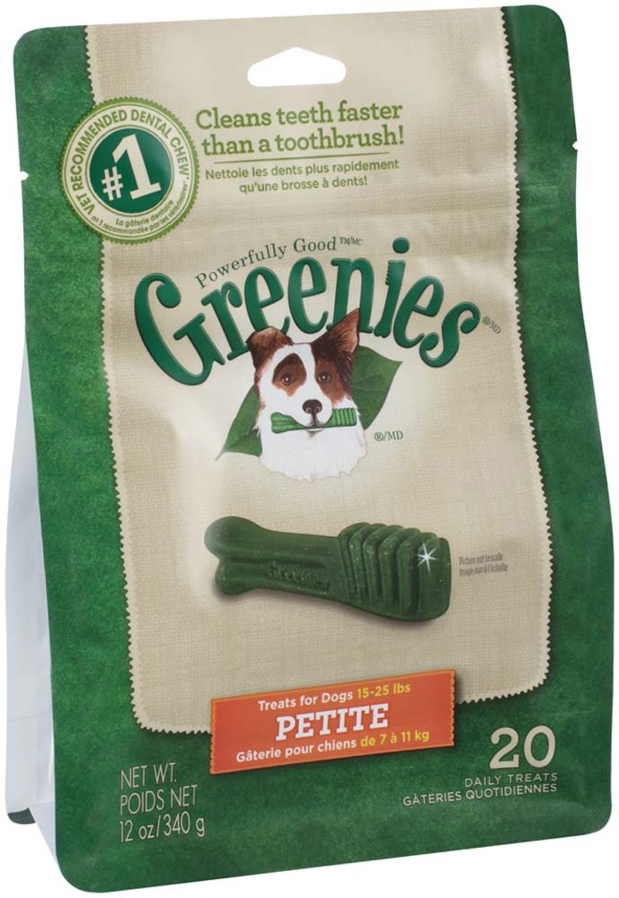 Greenies Dog Dental Treats Petite, Original, 1ea/12 oz, 20 ct