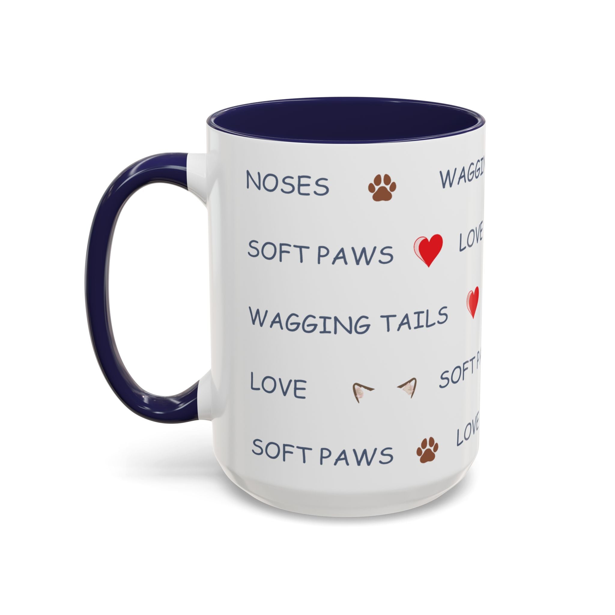 Warm & Fuzzy Pet Lover Collection - Wagging Tails & Kisses Design Mug