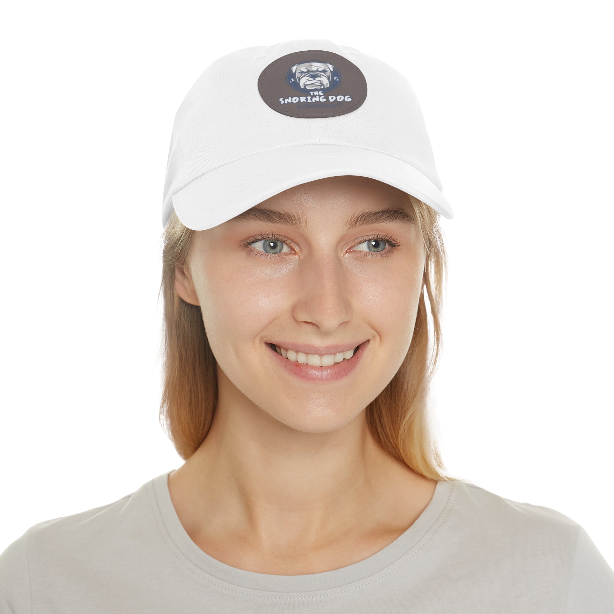 The Snoring Dog Company® Dad Hat with Leather Patch - Casual Wear for Dog Lovers