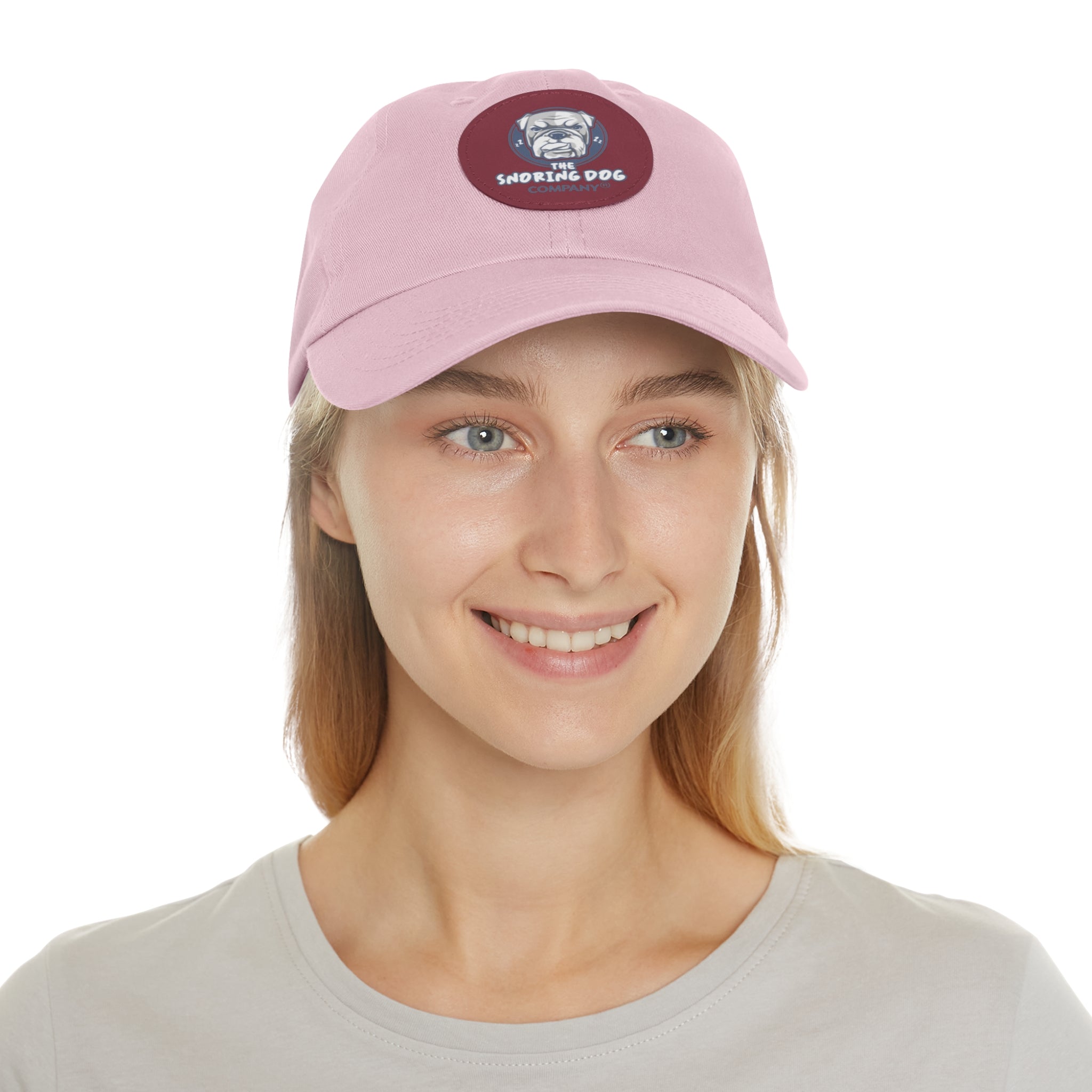 The Snoring Dog Company® Dad Hat with Leather Patch - Casual Wear for Dog Lovers