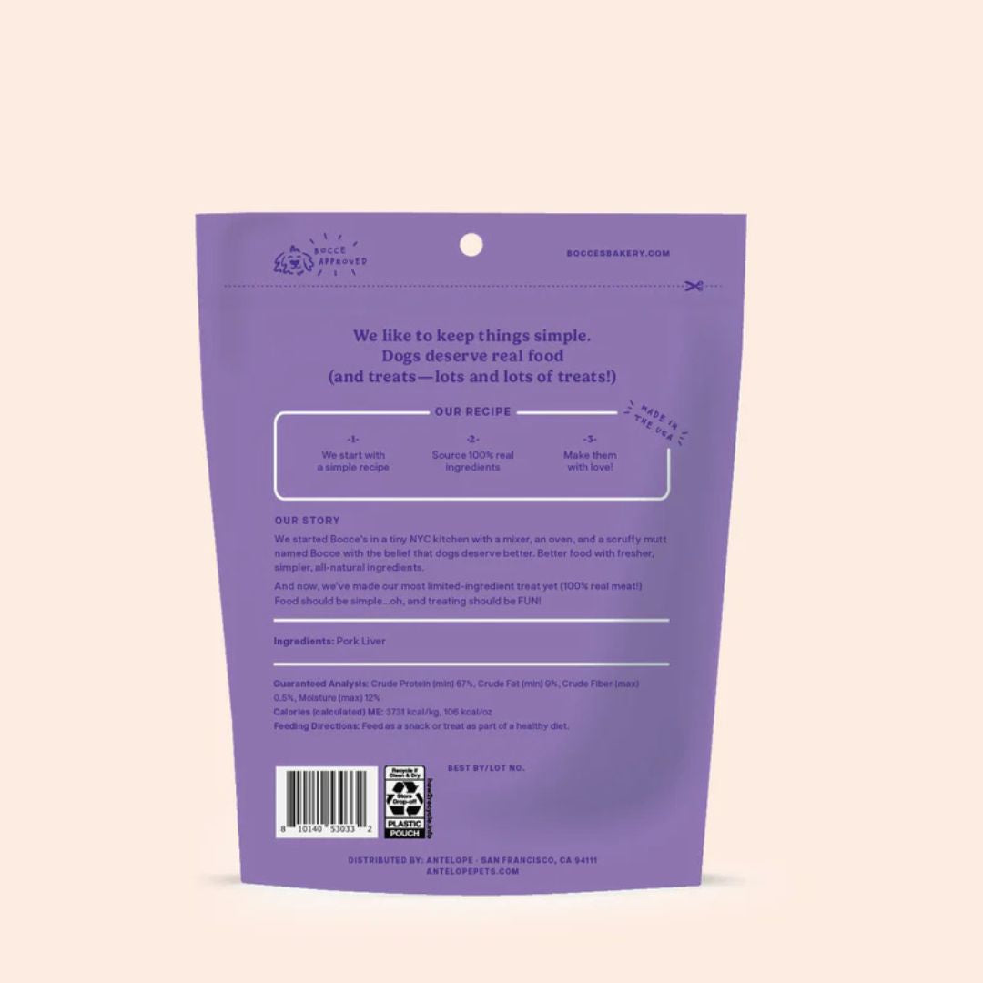 Bocce's Bakery Dog Freeze Dried Pulled Pork Treat 3oz.