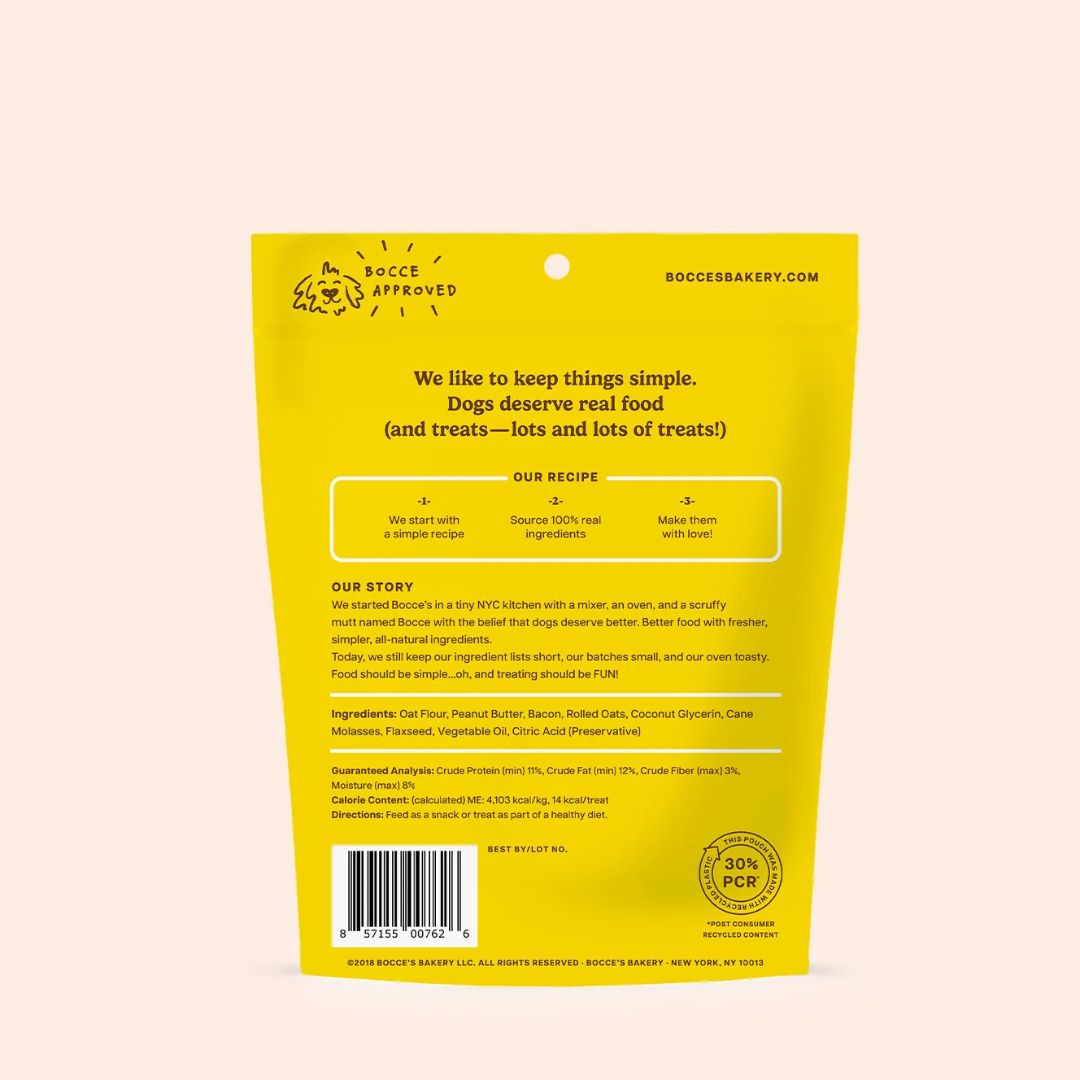 Bocce's Bakery Dog Soft & Chewy Bacon Nutty 12oz.