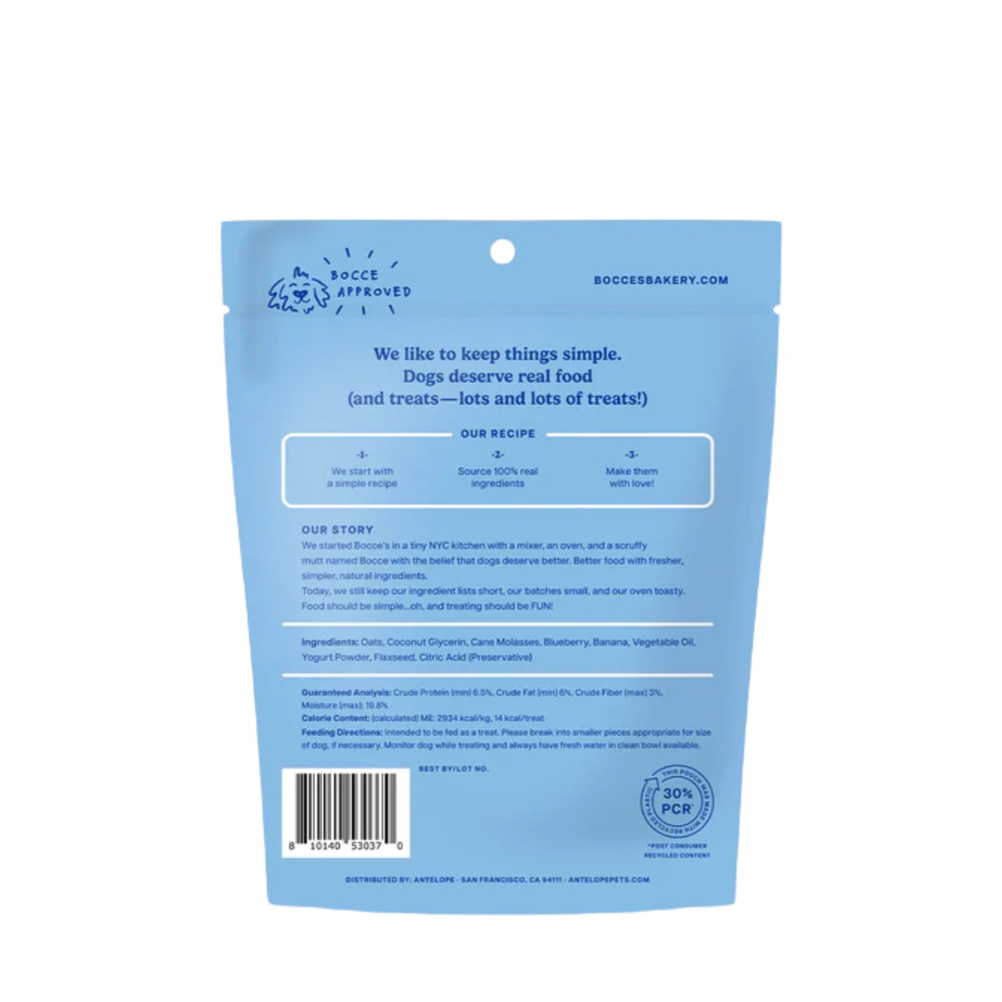 Bocce's Bakery Dog Soft & Chewy Berry Smoothie 6oz.