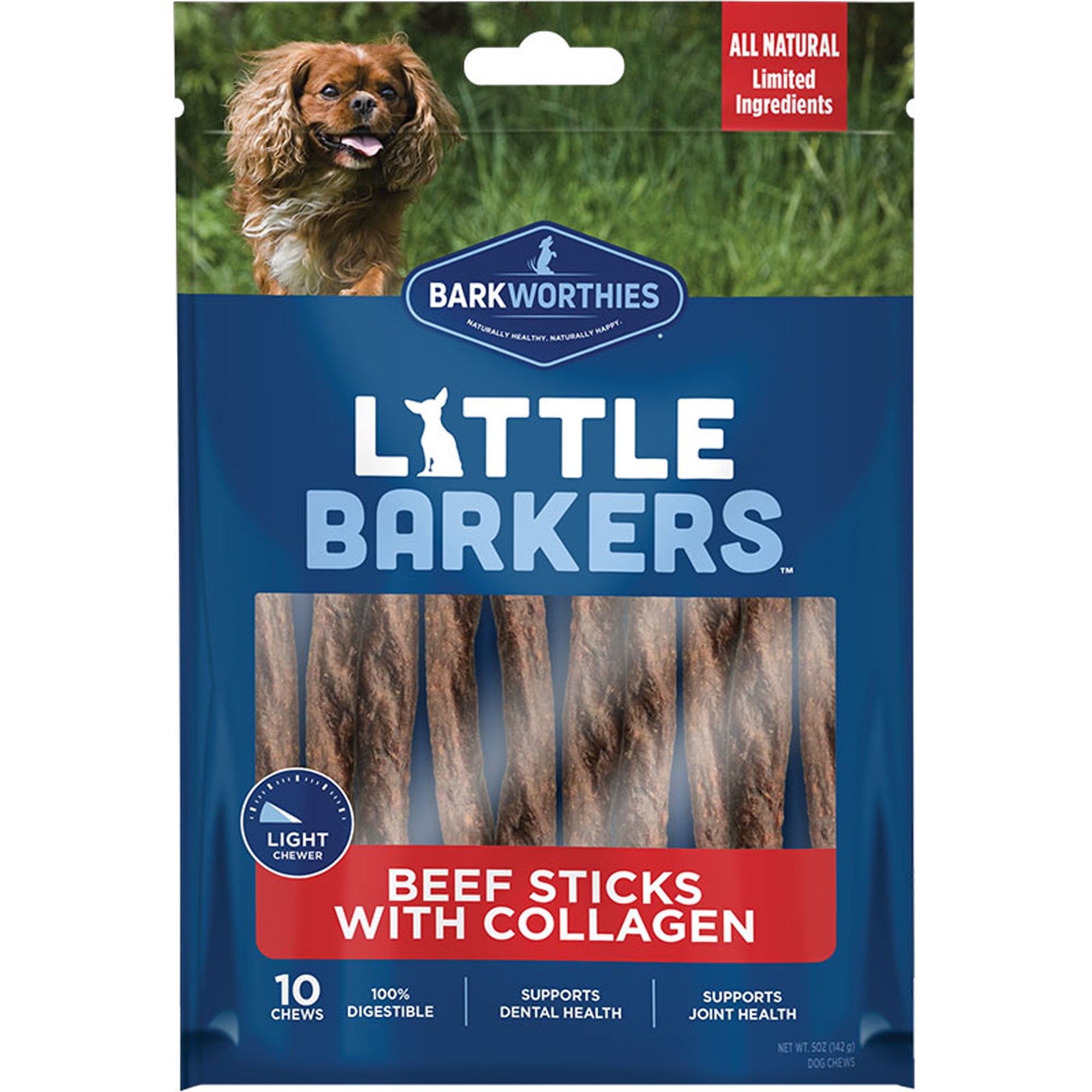 Barkworthies Little Barkers Beef Sticks with Collagen Dog Treat 1ea/10 ct
