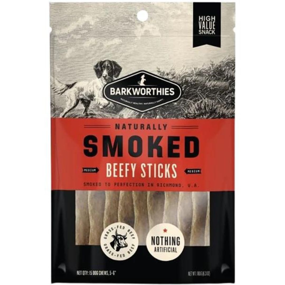 Barkworthies Dog Smoked Beef Stick 15 Pack Default Title
