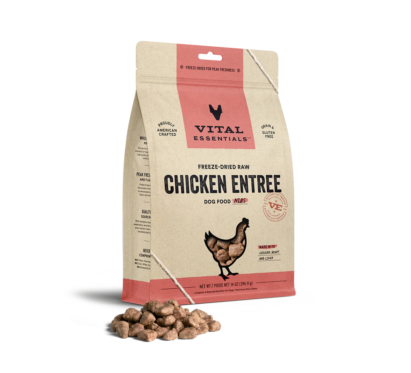 Vital Essentials Dog Freeze-Dried Nibs Chicken 14oz. Default Title