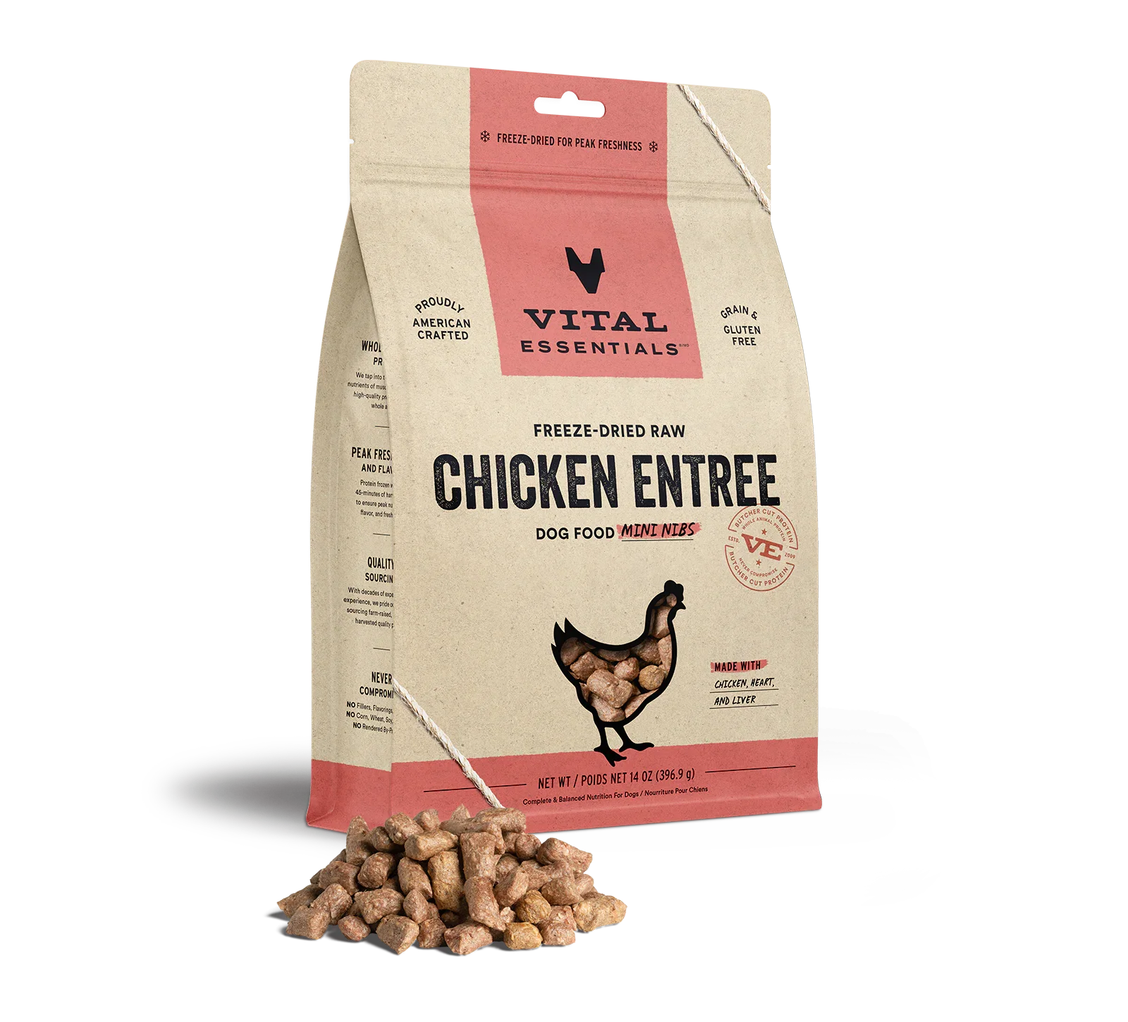 Vital Essentials Dog Freeze-Dried Mini Nibs Chicken 14oz. Default Title
