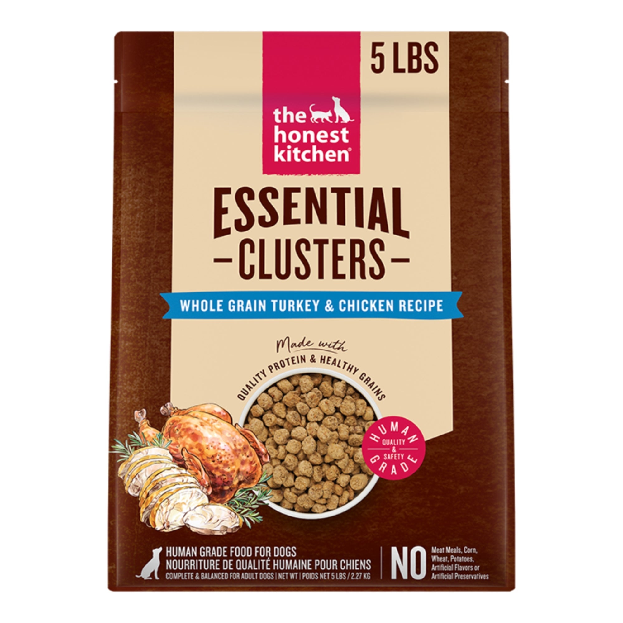 The Honest Kitchen Dog Essential Clusters Turkey, Chicken & Oat 20lbs.