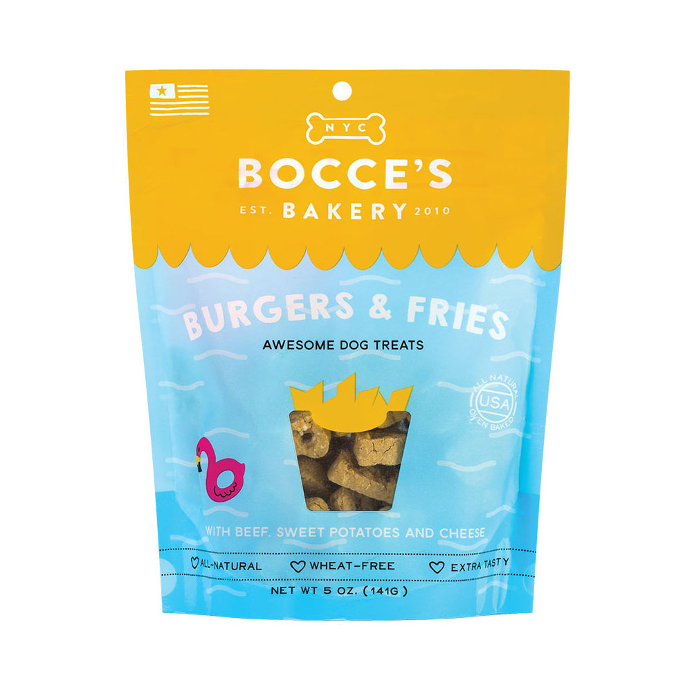 Bocces Bakery Dog Biscuits Burgers And Fries 5oz. Default Title